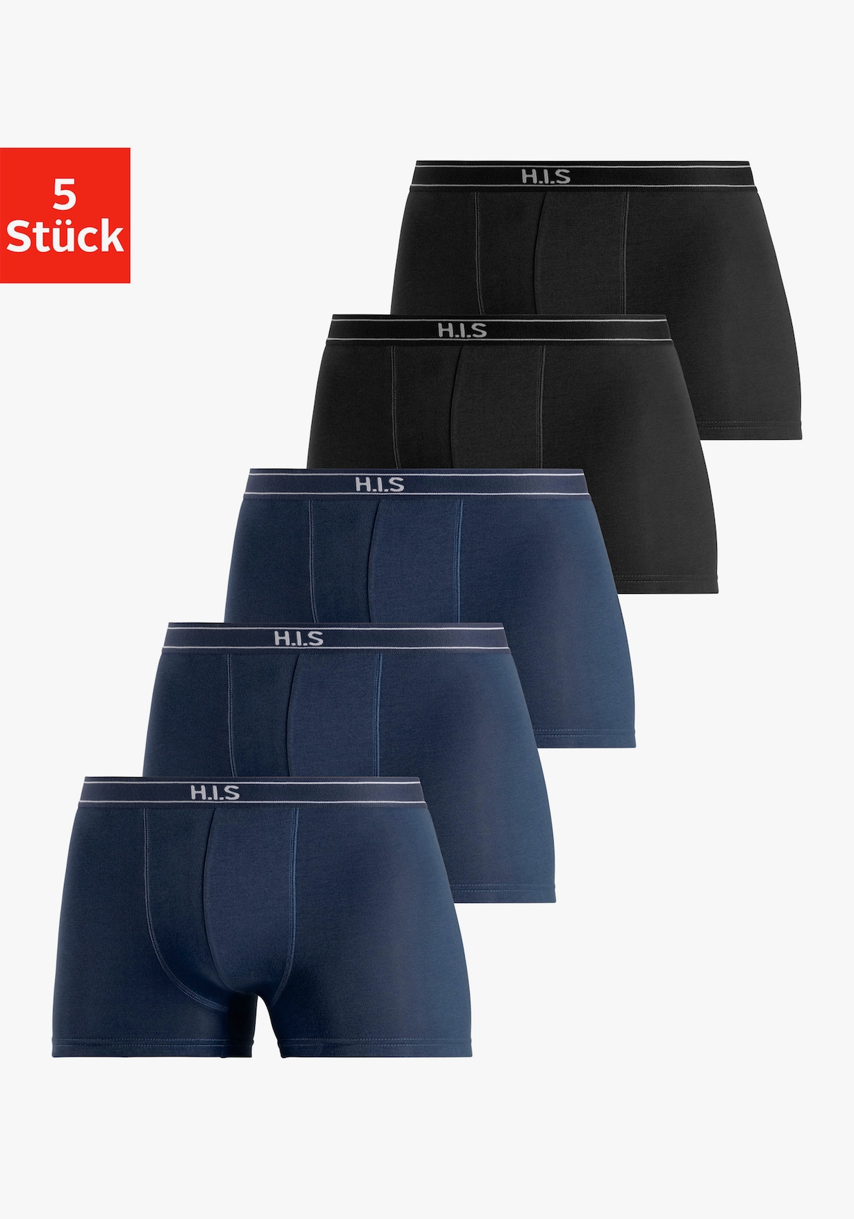H.I.S Boxer - schwarz, navy