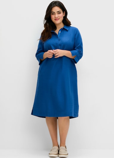 sheego Hemdblusenkleid - blaubeere