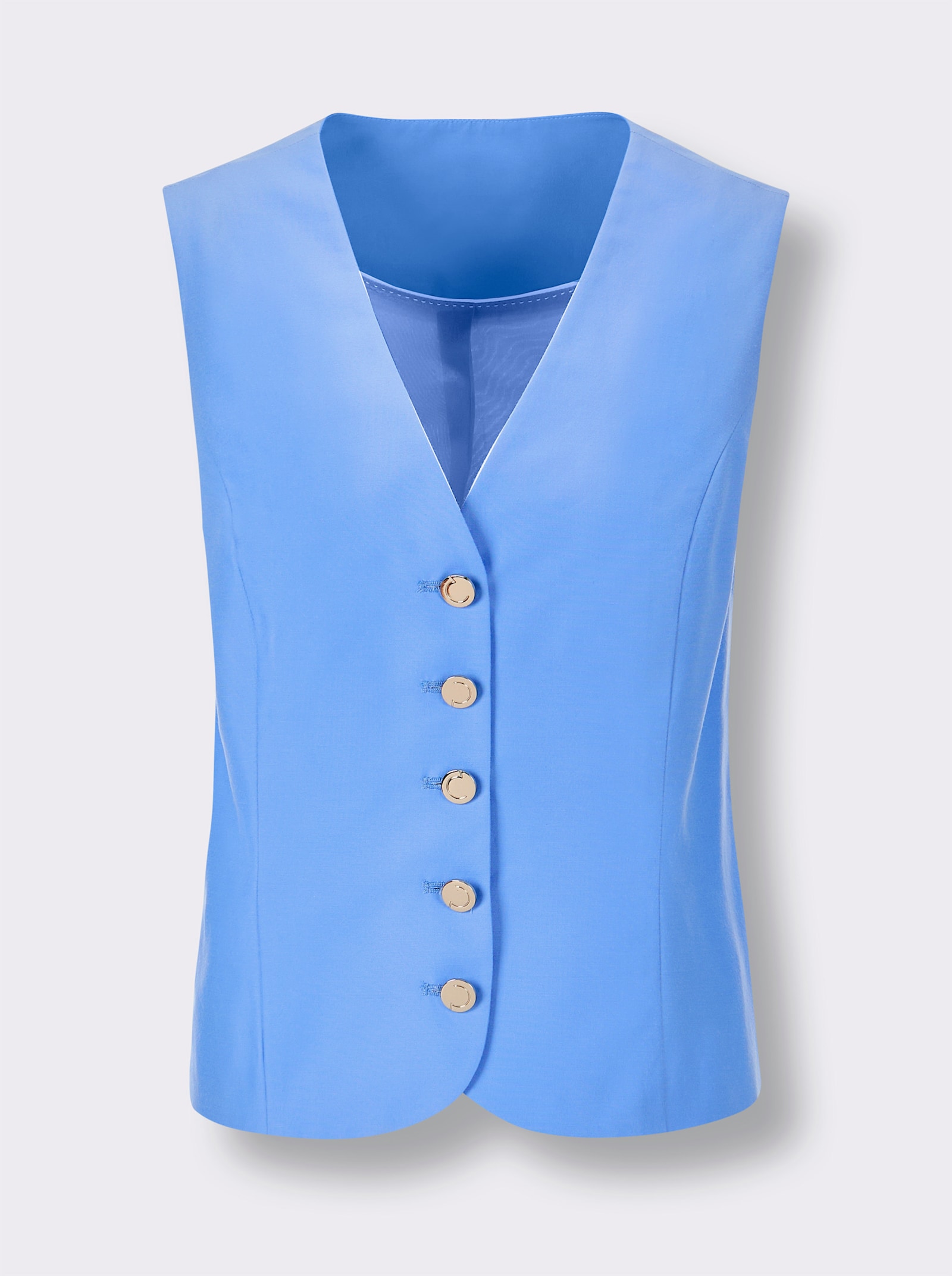 CREATION L PREMIUM Anzugweste mit edler Seide - himmelblau