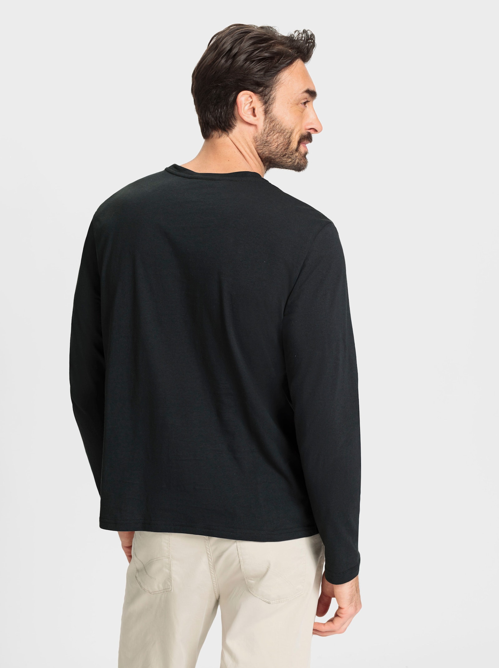 Catamaran Langarmshirt mit Frontdruck - graphit-bedruckt