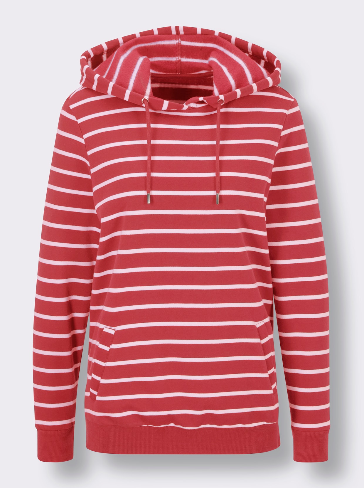 Catamaran Sports Sweatshirt - grapefruit/wit gestreept