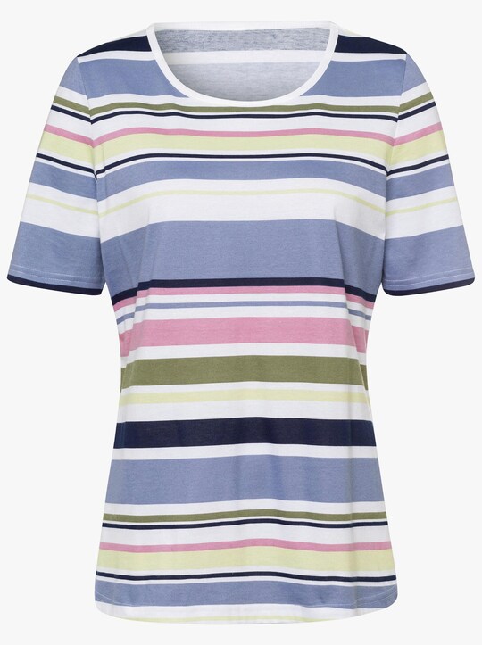 Shirt - taubenblau-gestreift