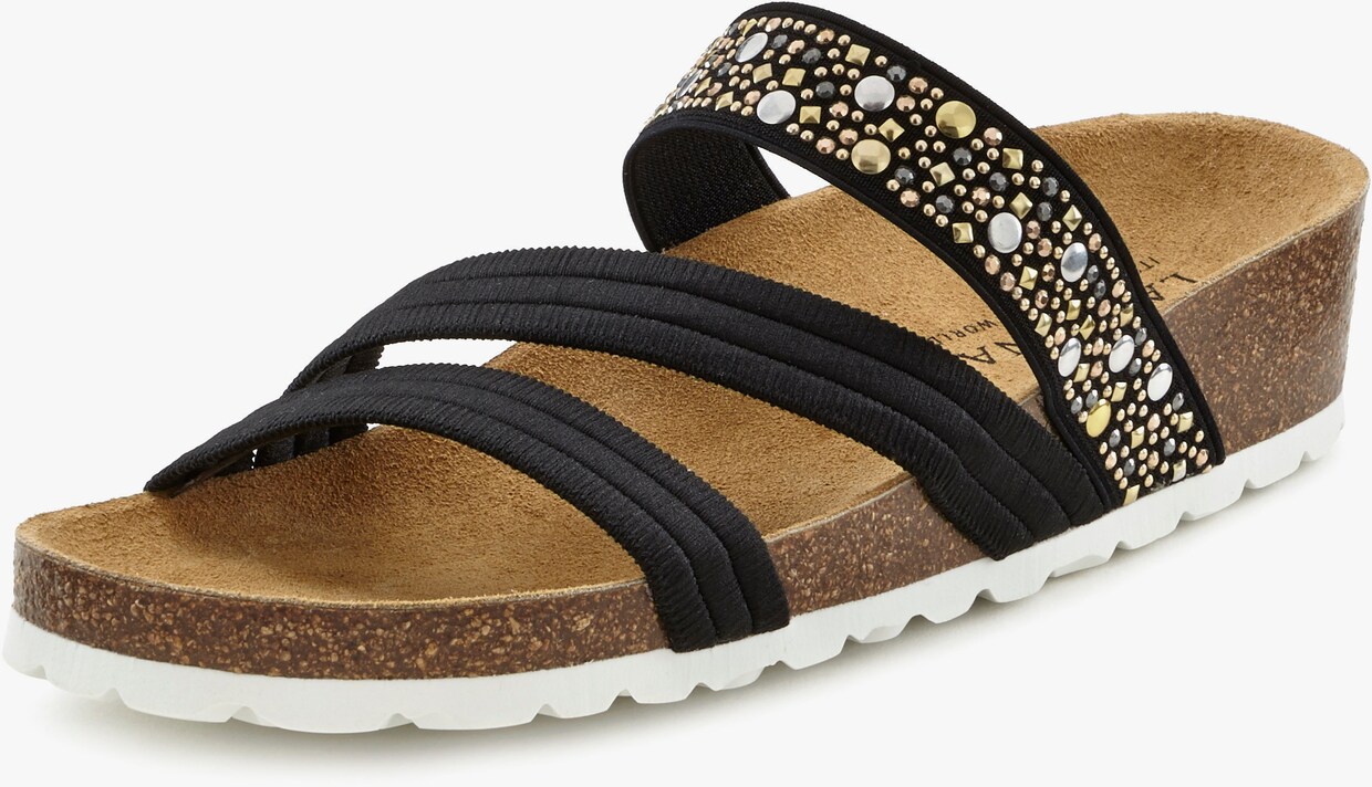 LASCANA Slippers - zwart