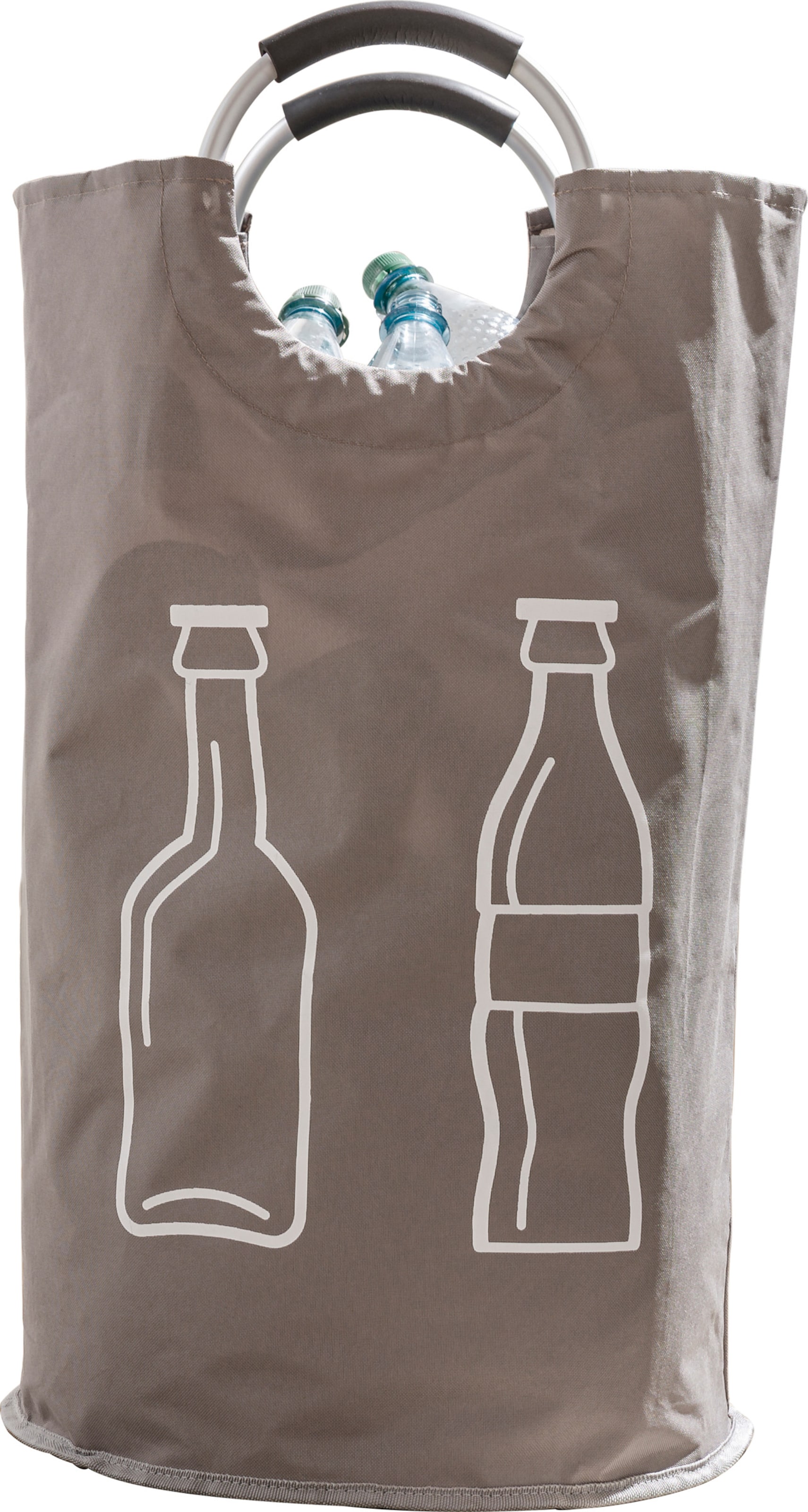 Heine Home Lila Flaschenträger Grau (Taupe), B:38cm H:72cm, Aluminium, Kunstfaser, Kunststoff, Polyester, Flaschenträger - Bild 5