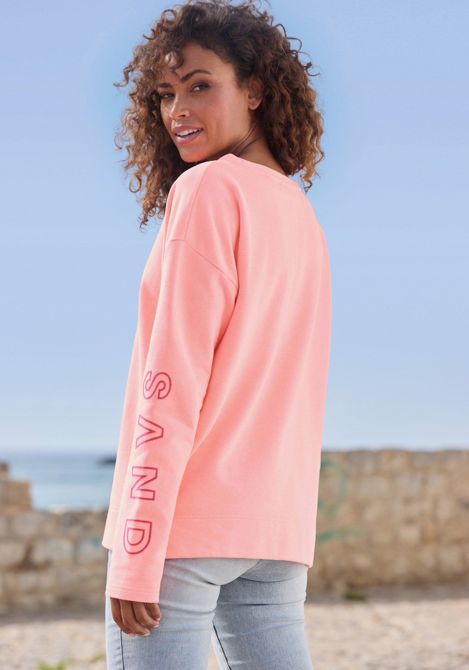 Elbsand Sweatshirt - koralle meliert