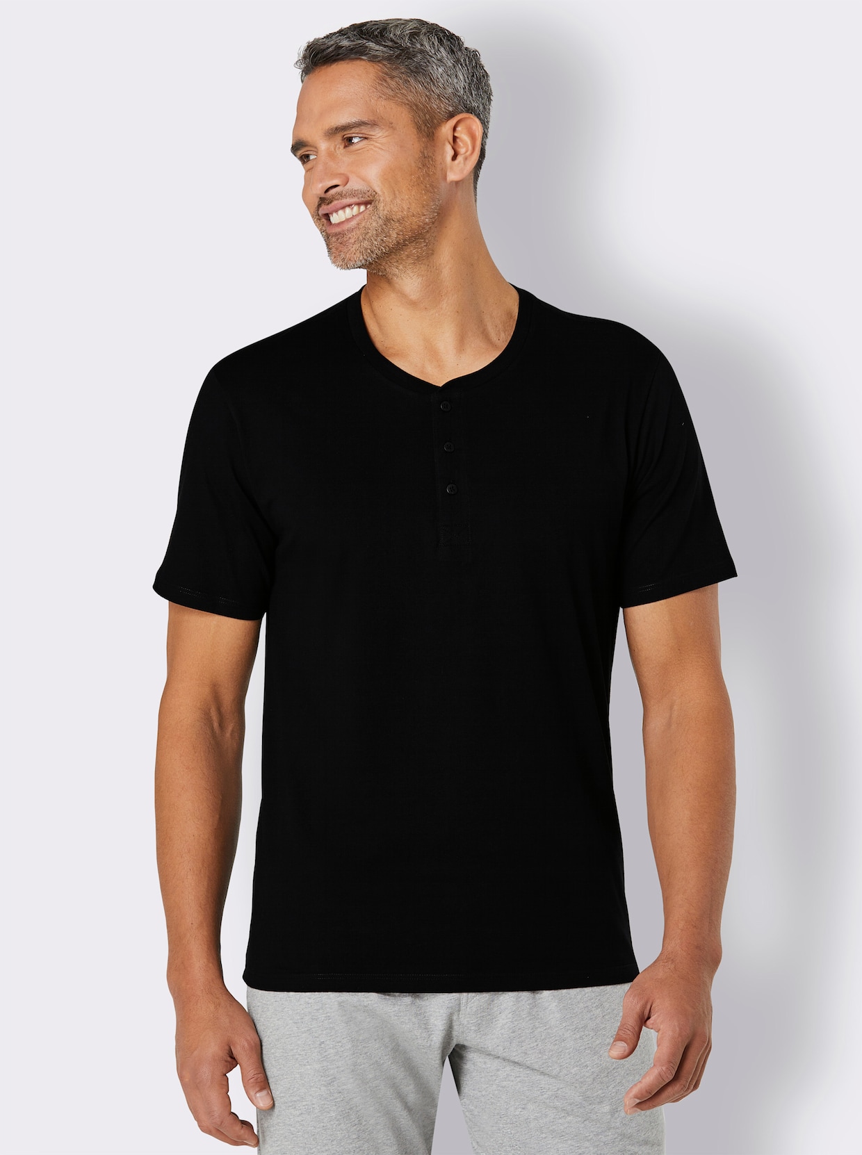 Schiesser Shirt - schwarz