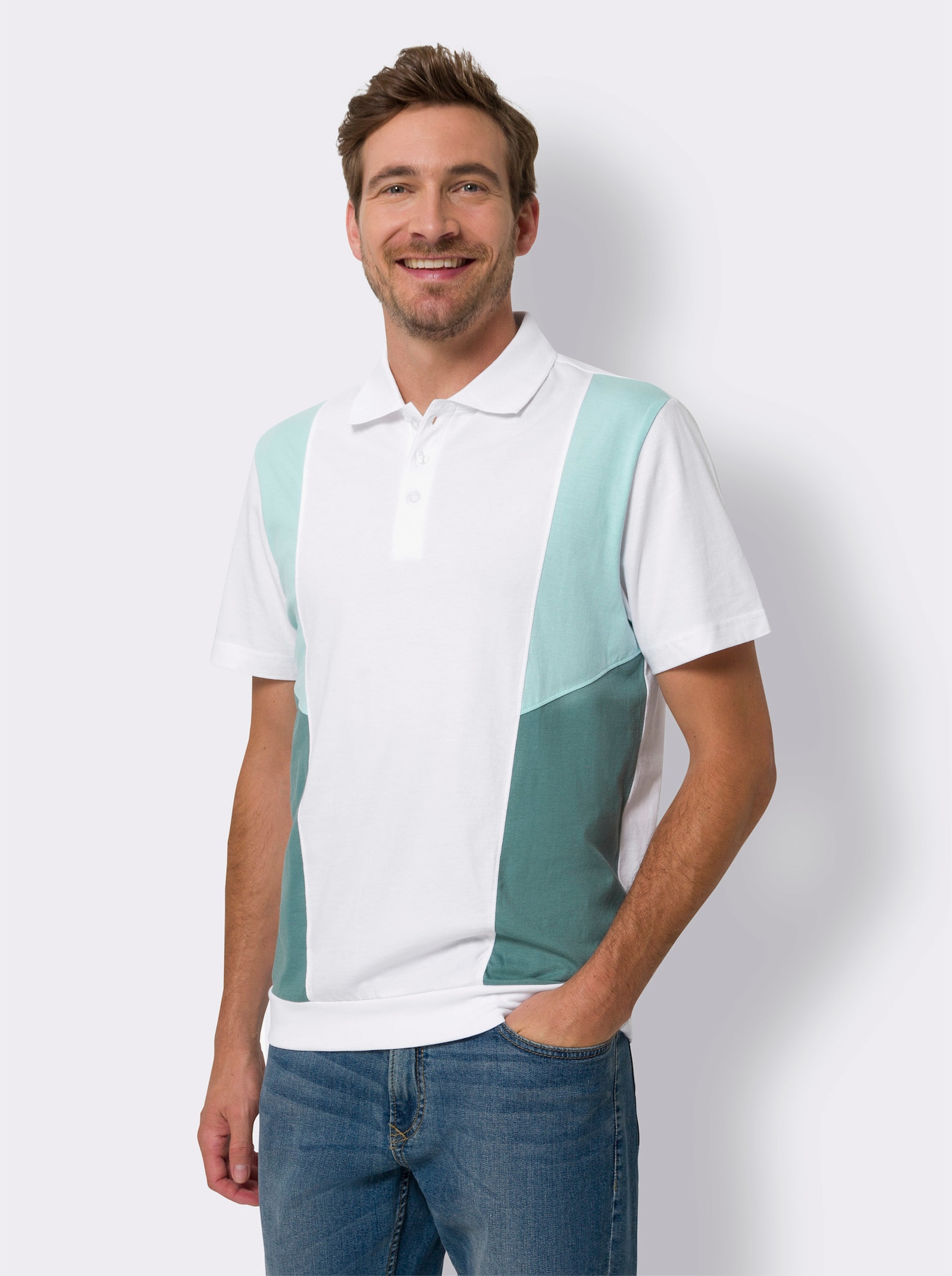 Poloshirt in sportlook - wit