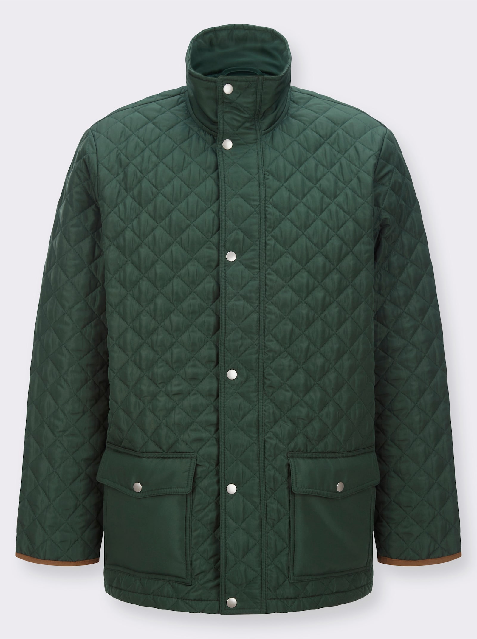 Prošívaná bunda s kosočtvercovým vzorem - mechová