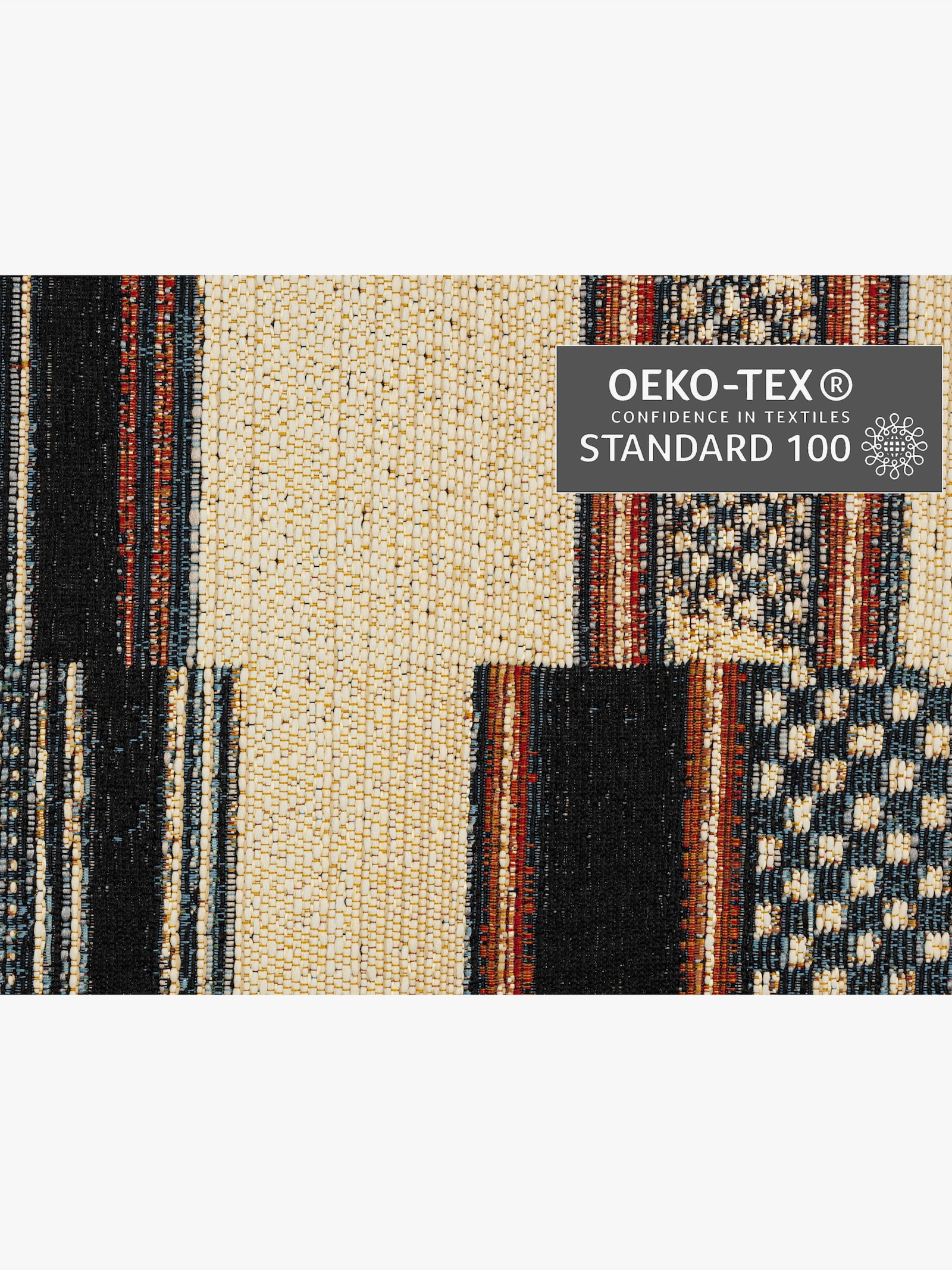 Theko Teppich - beige-gemustert