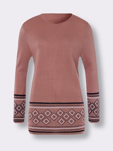Longpullover weich wie Kaschmir - rosenholz-marine