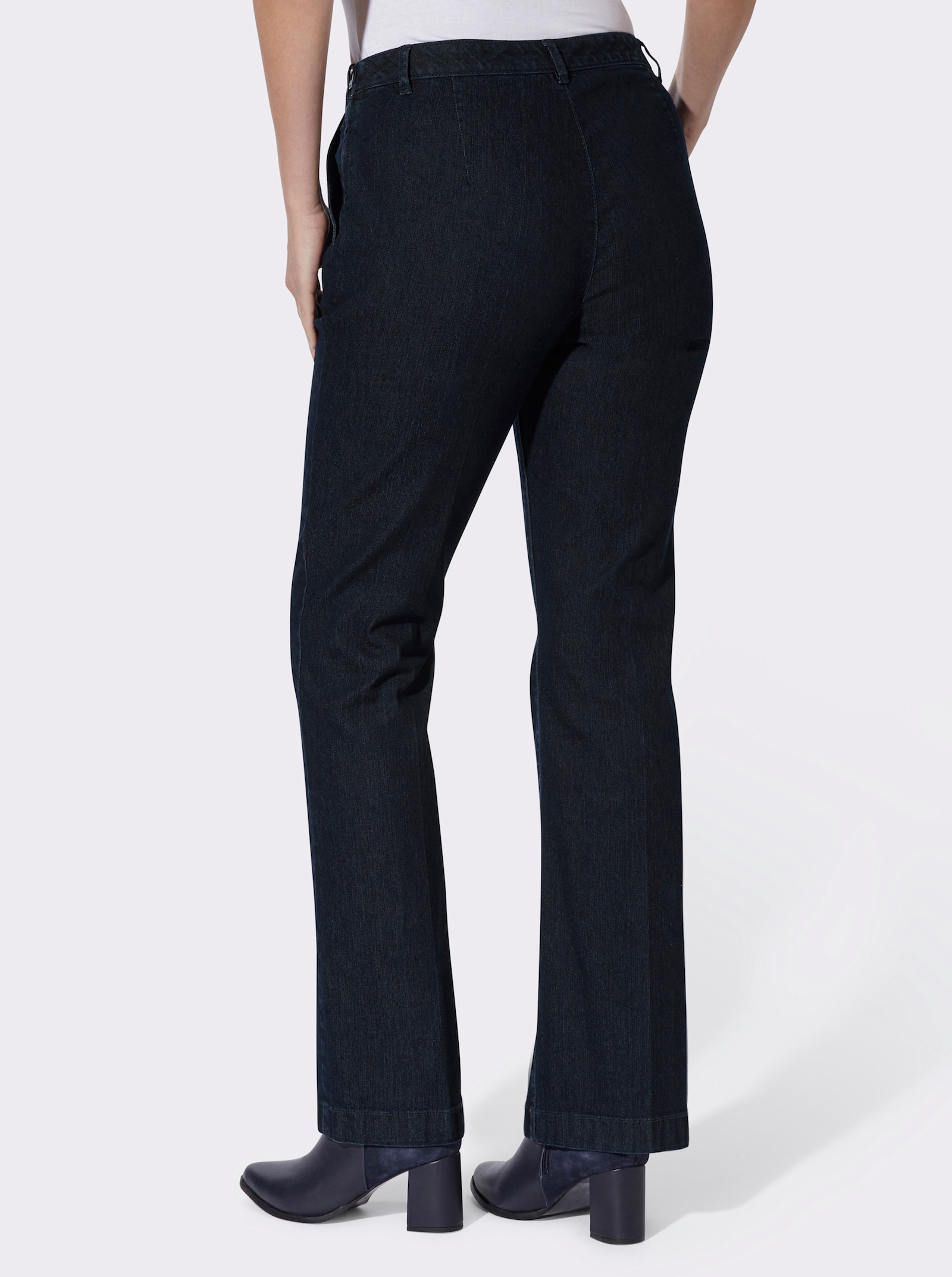 Jeans mit seitlichen Reißverschlüssen - dark blue
