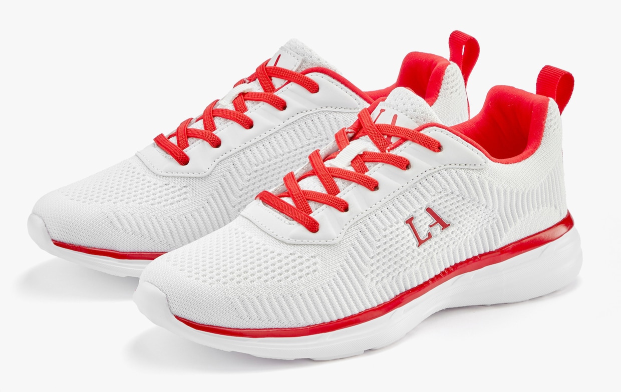 LASCANA Sneaker - wit/rood