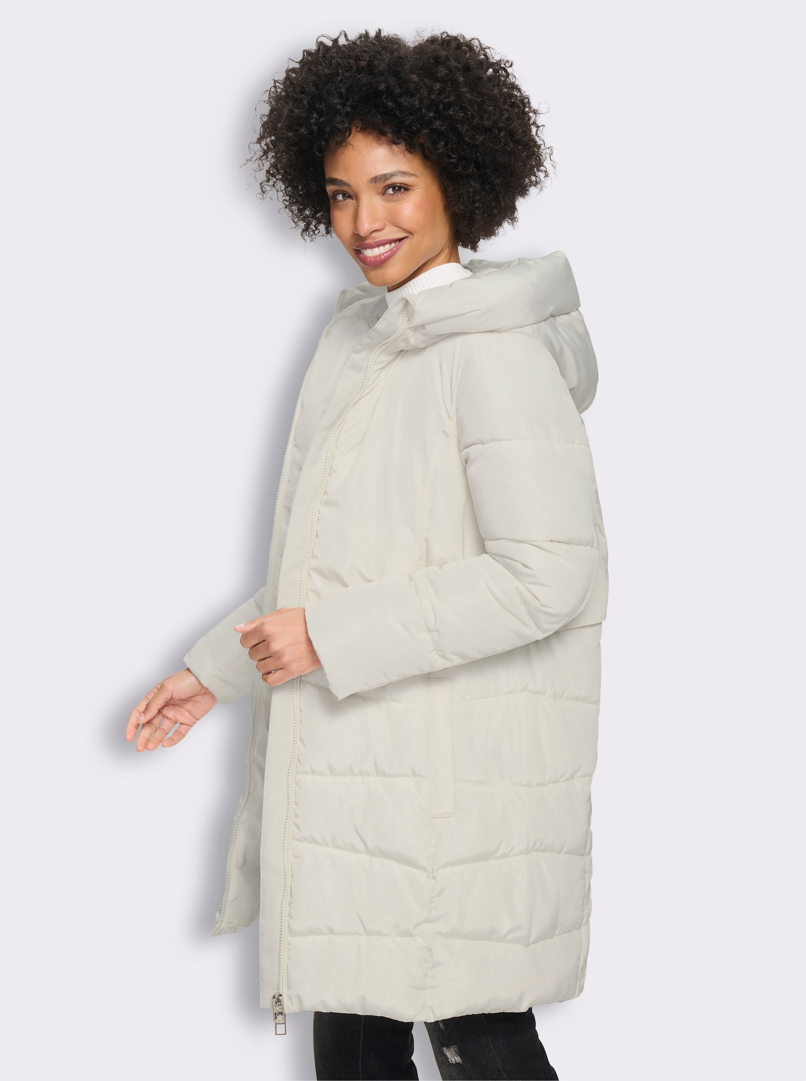 heine Steppjacke mit Kapuze - champagner
