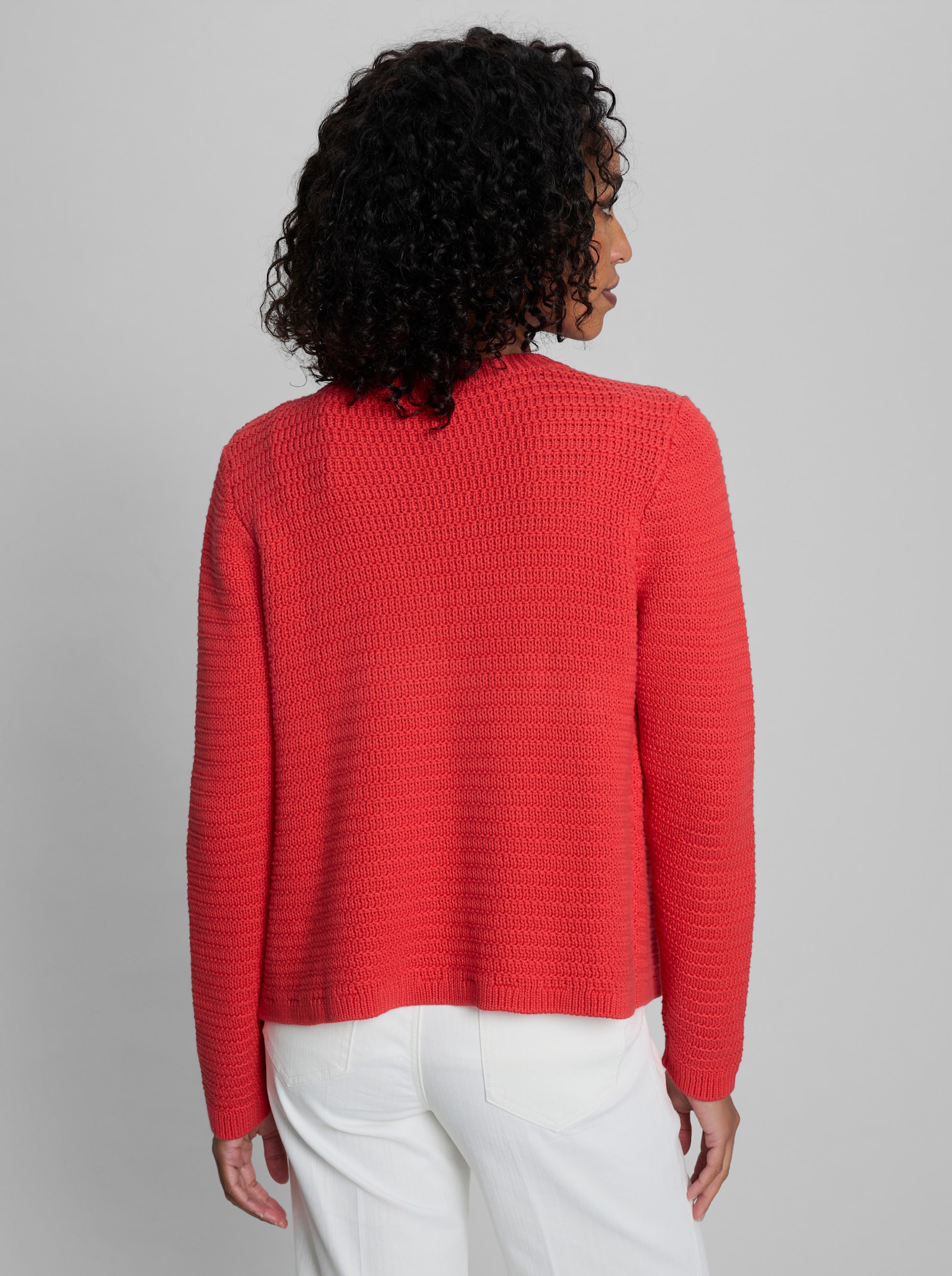 heine Strickjacke mit Strukturmuster - hummer