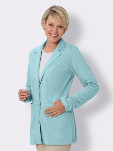Sweatblazer am Ärmel gerafft - mint