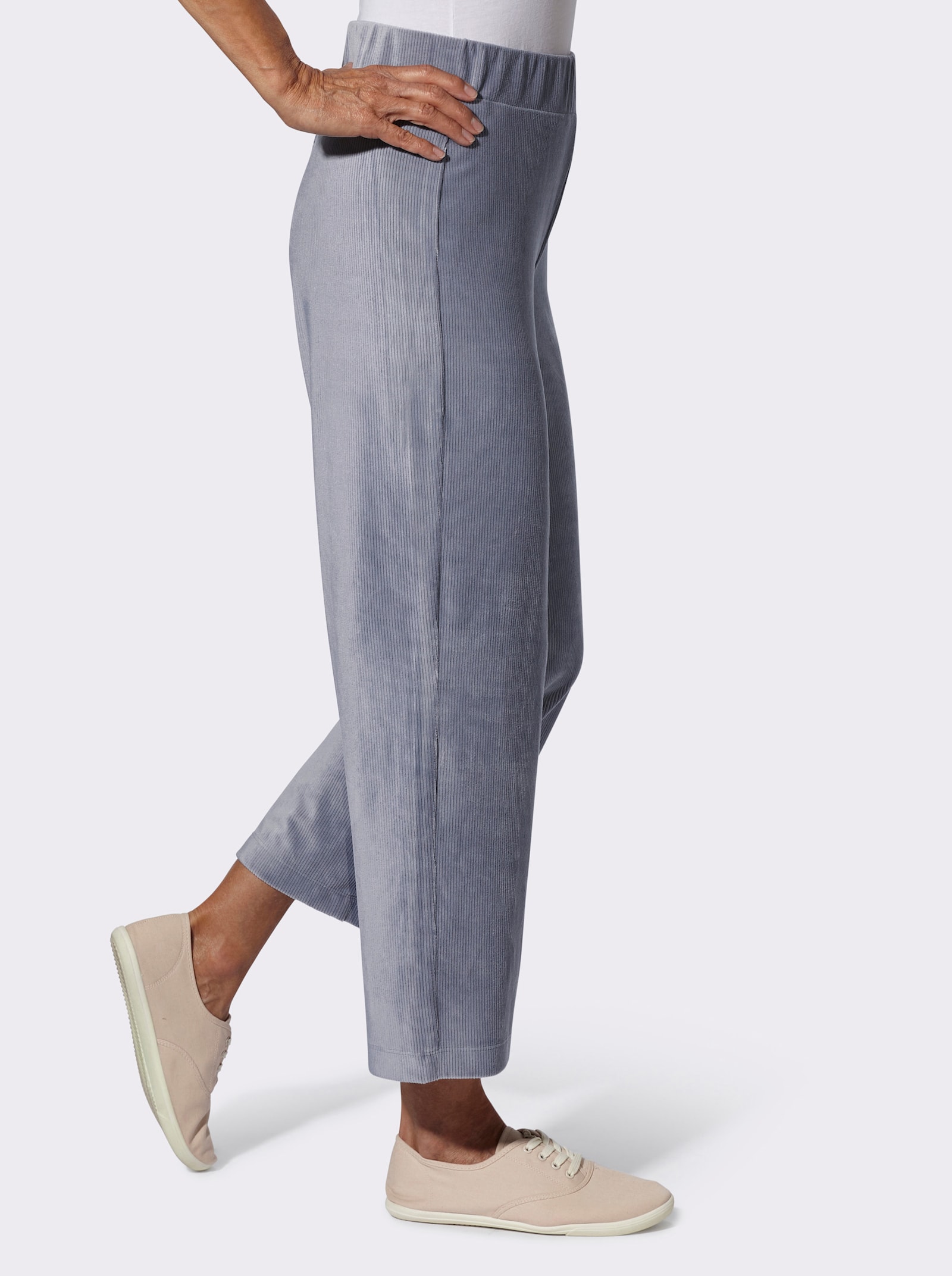 7/8-Hose mit Rundum-Dehnbund - taubenblau