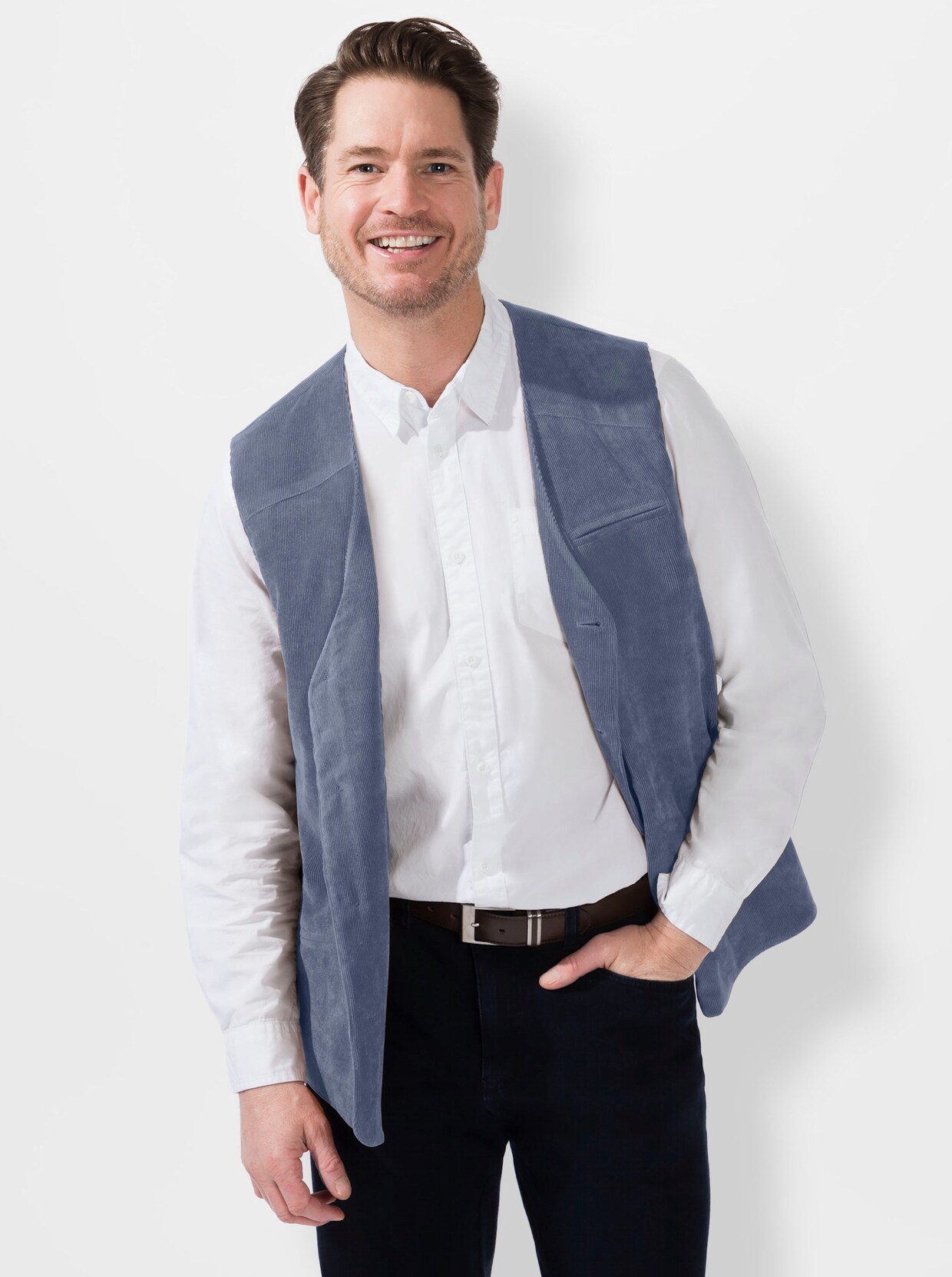 Marco Donati Weste - jeansblau