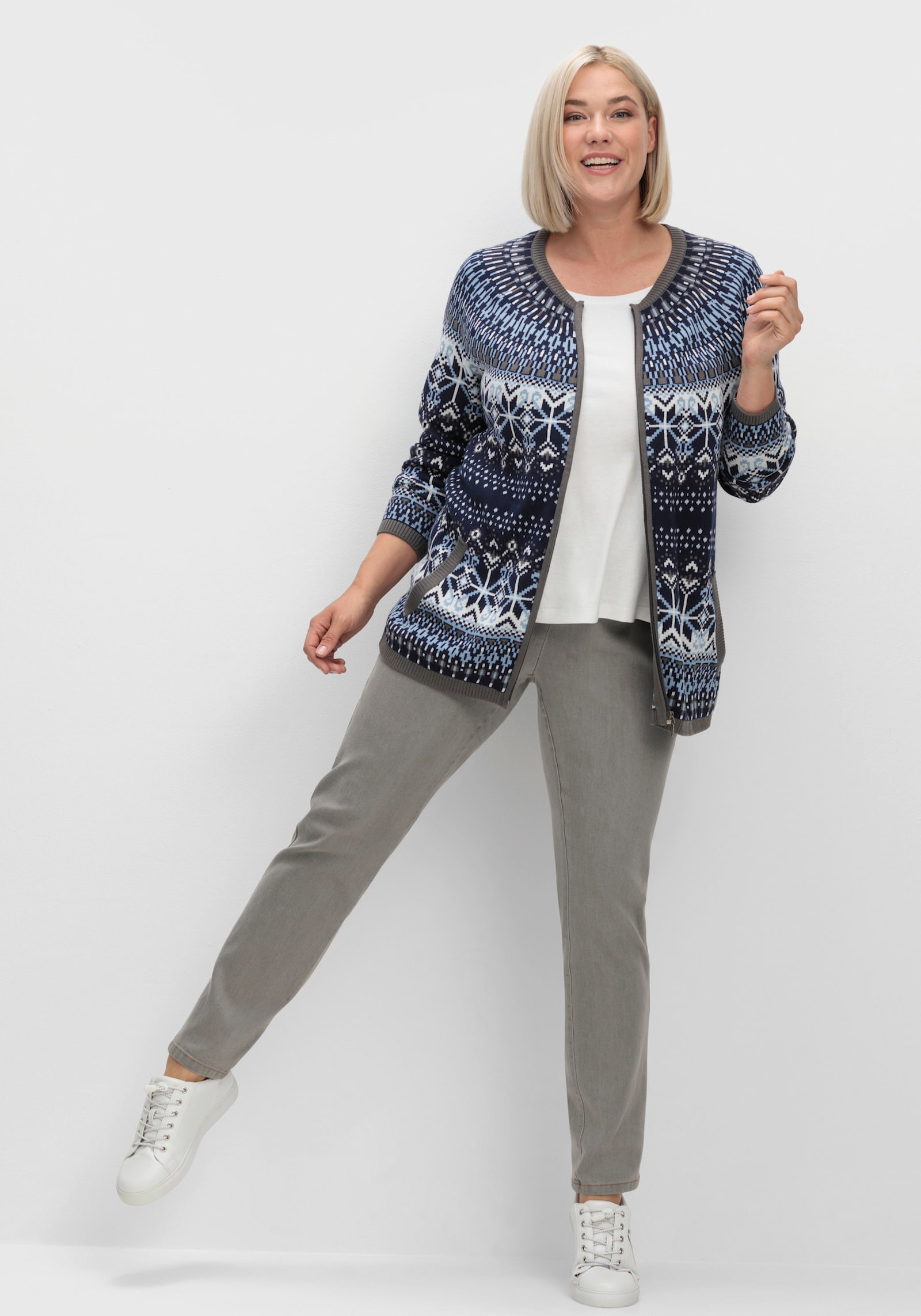 Schlupfjeans schmal geschnitten - grey denim