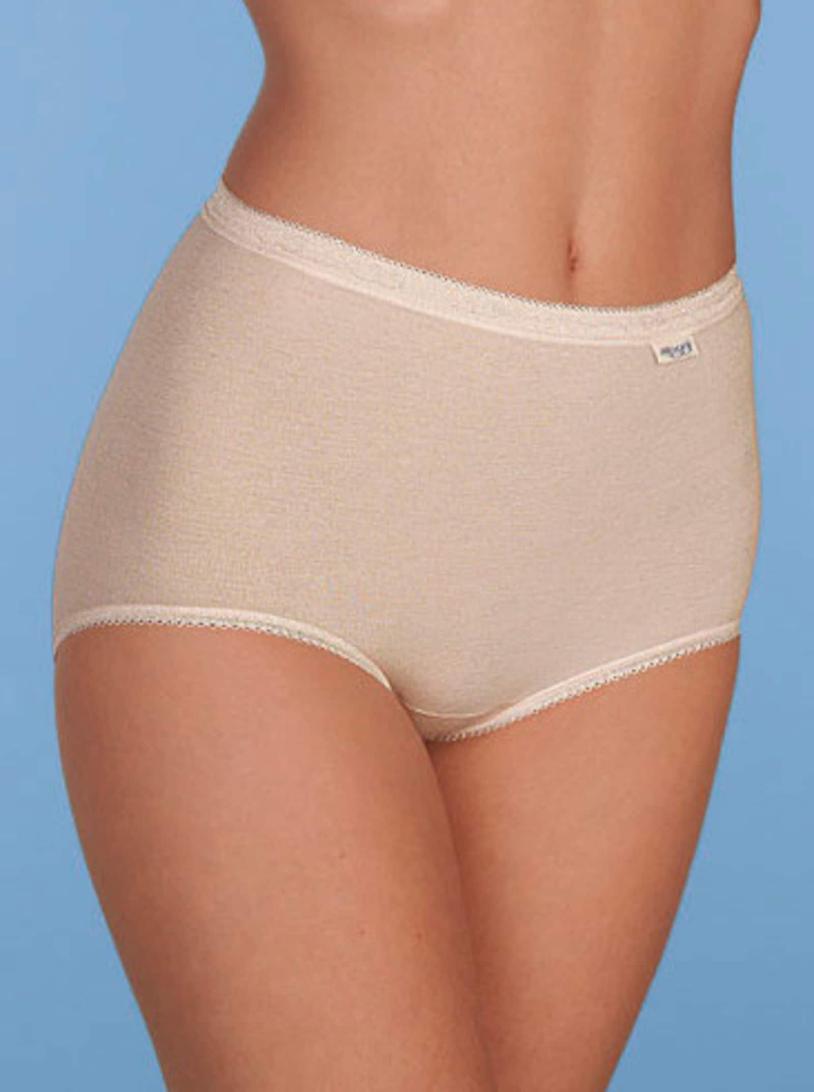 Triumph Höga trosor med vävd resårlinning - elfenben