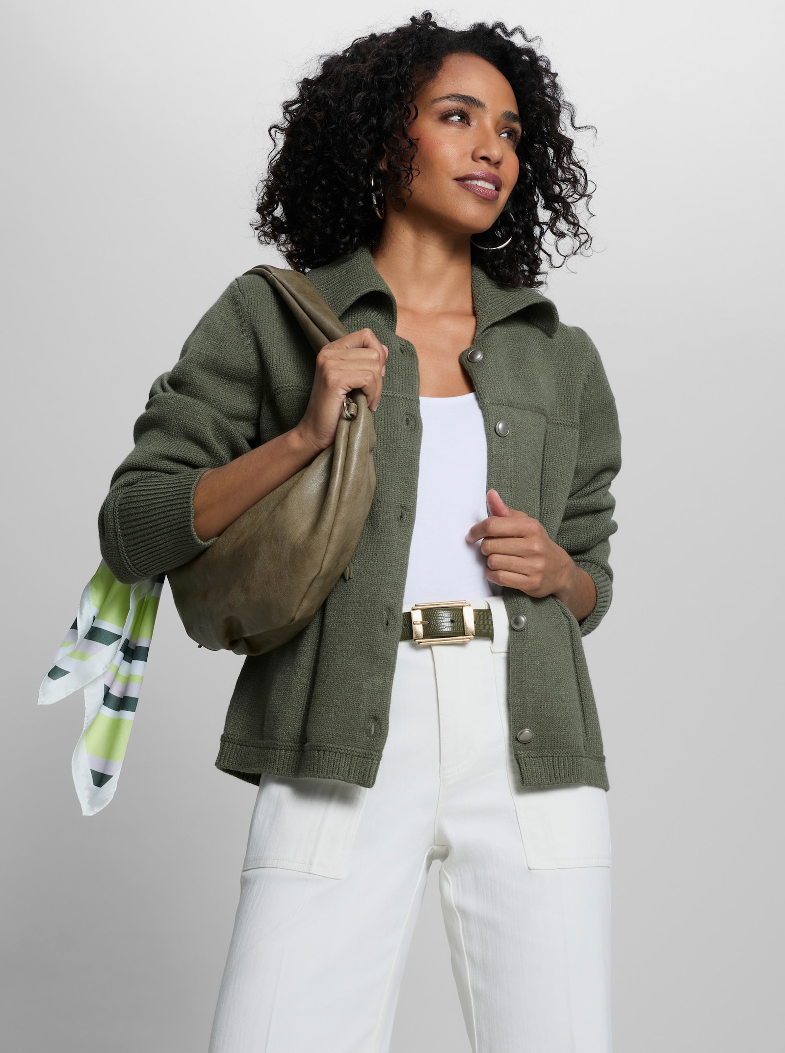 heine Strickjacke - khaki