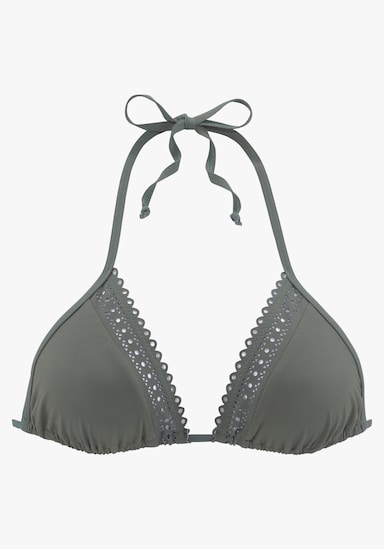 s.Oliver Haut de bikini triangle - vert olive