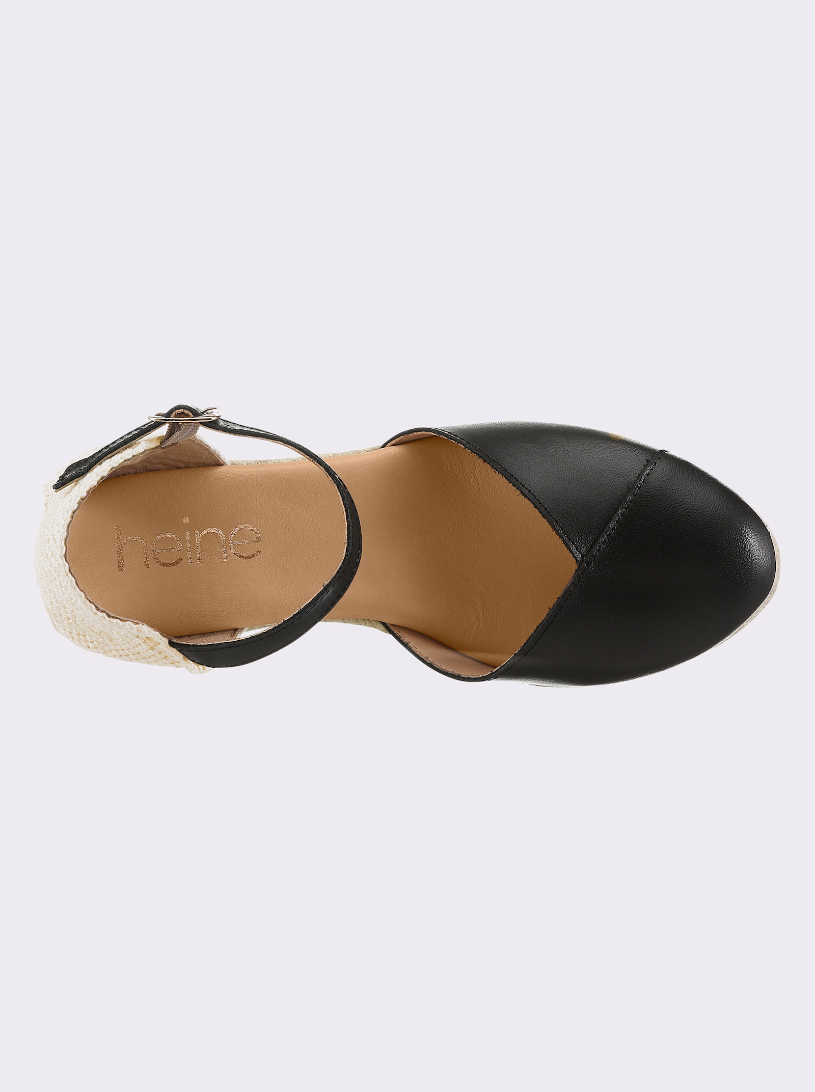 heine Keilsandalette - schwarz