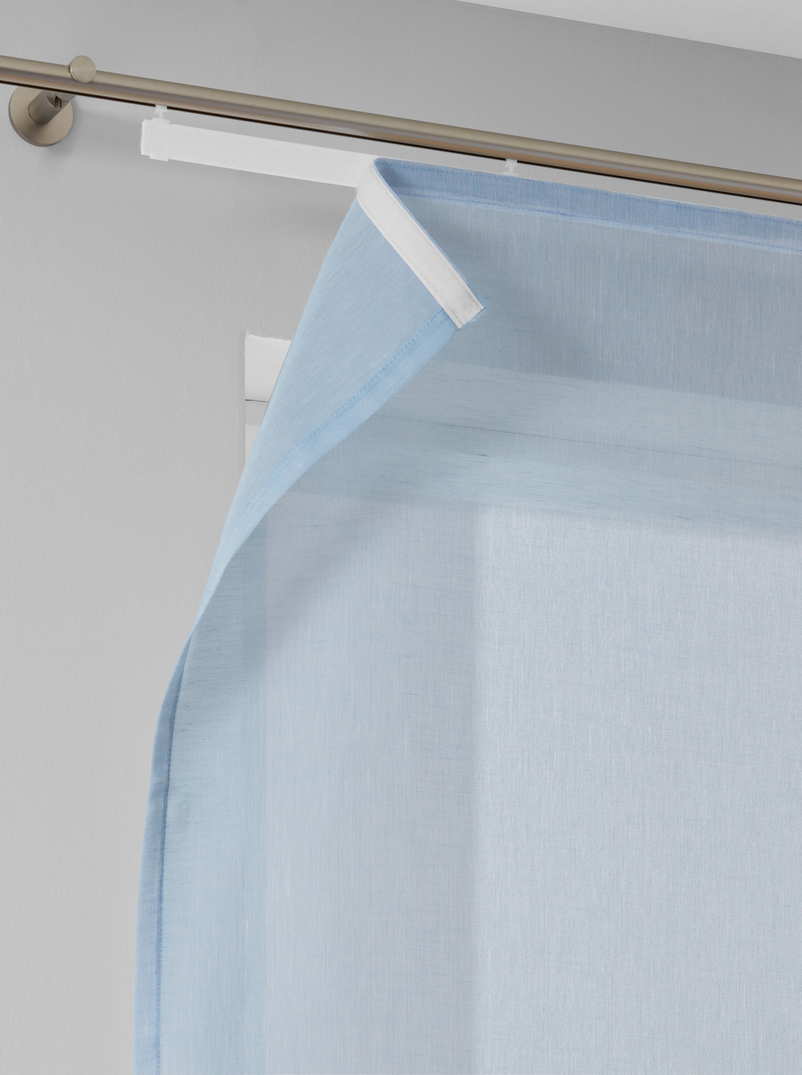 heine home Schiebevorhang in Leinen-Optik - hellblau
