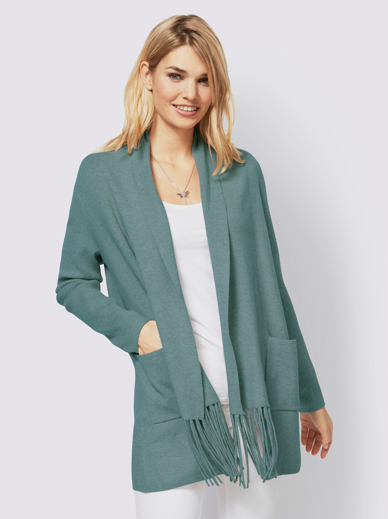 heine Strickjacke - jade-meliert