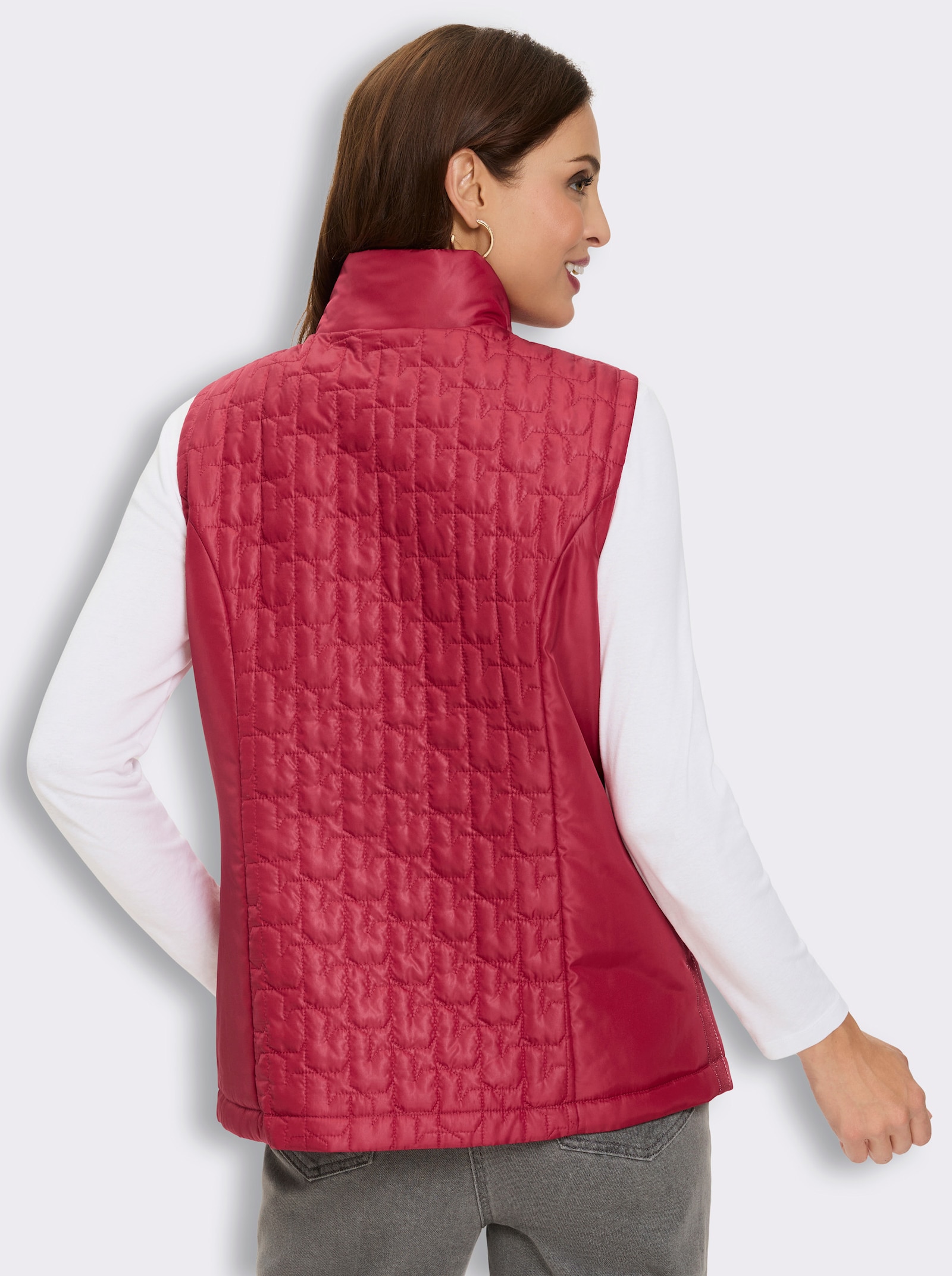 Steppweste - kirsche