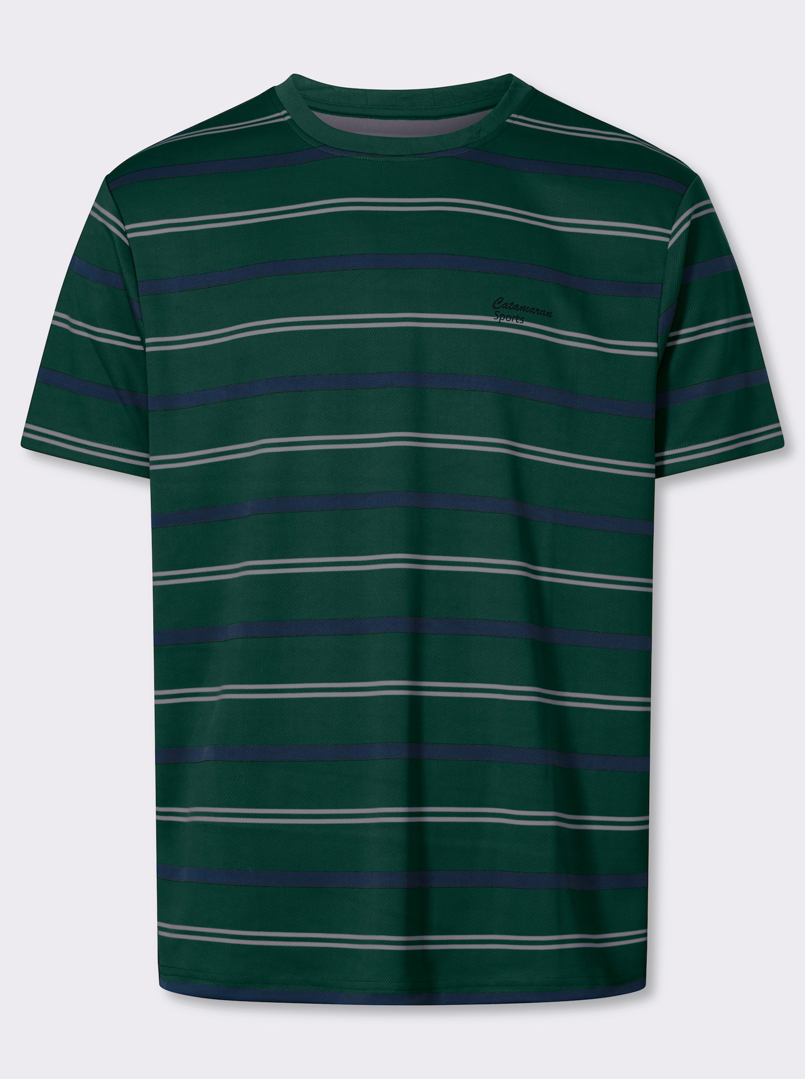 Catamaran Sports Funktionsshirt - moos-gestreift