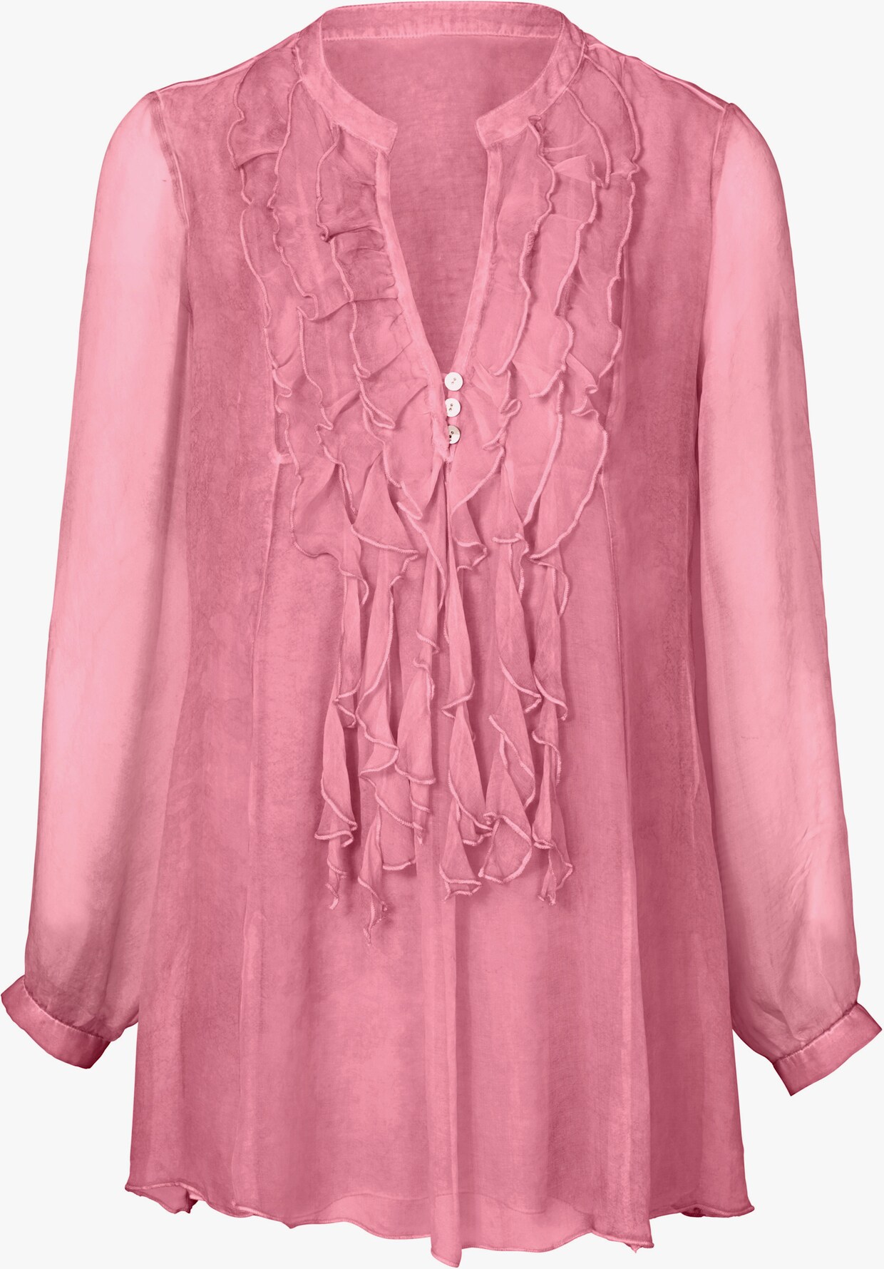 heine Blouse met ruches - smoke roze
