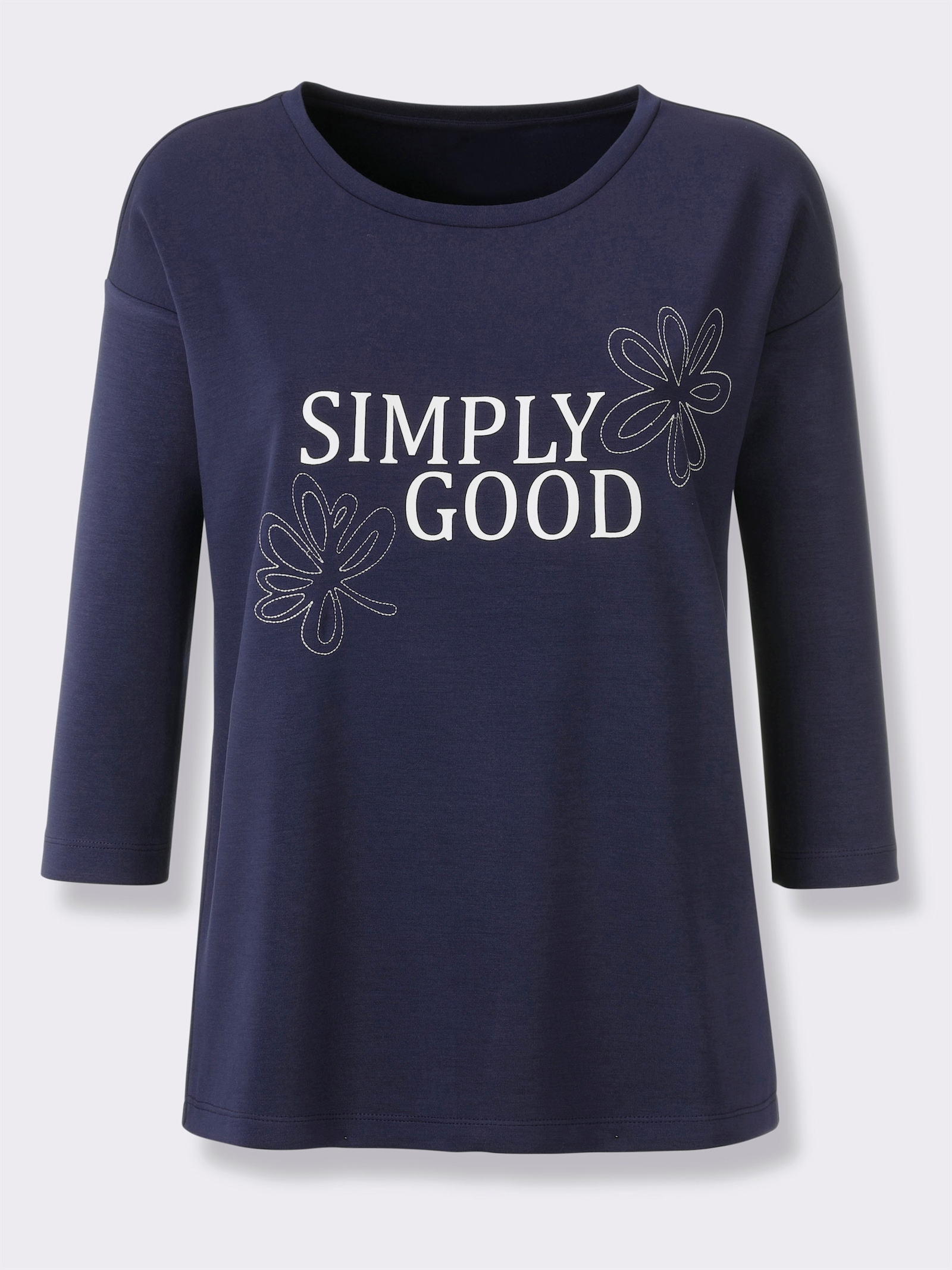 heine Sweatshirt mit Stickerei - marine