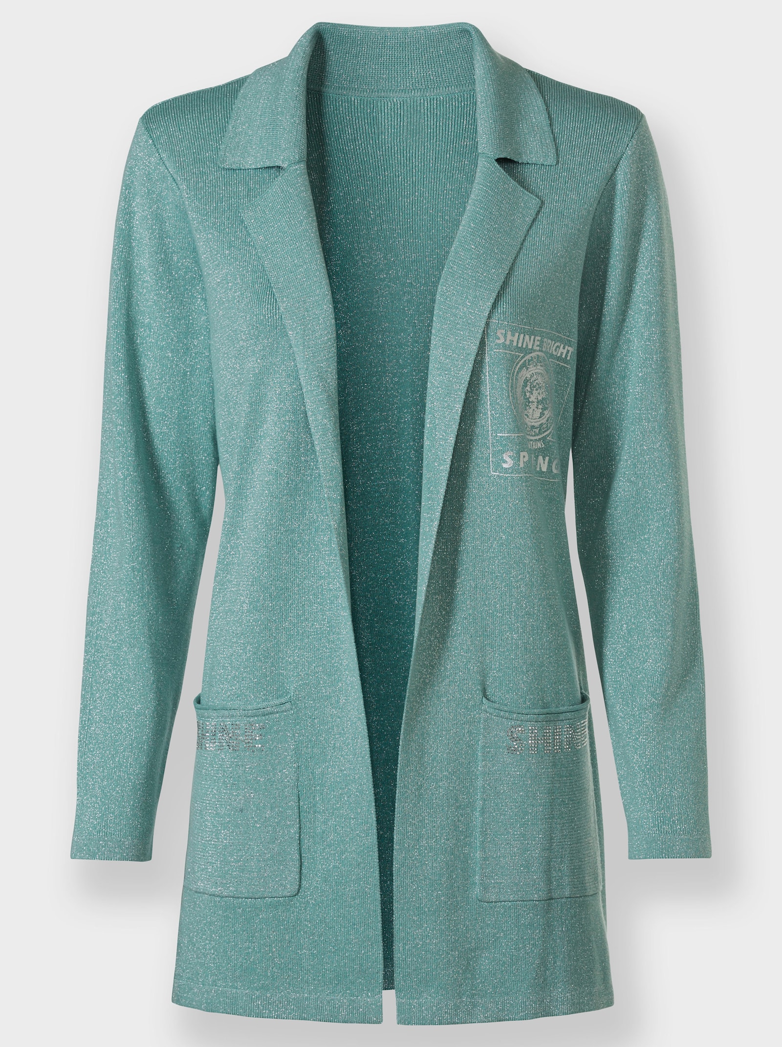 heine Veste en tricot avec fil brillant - sauge