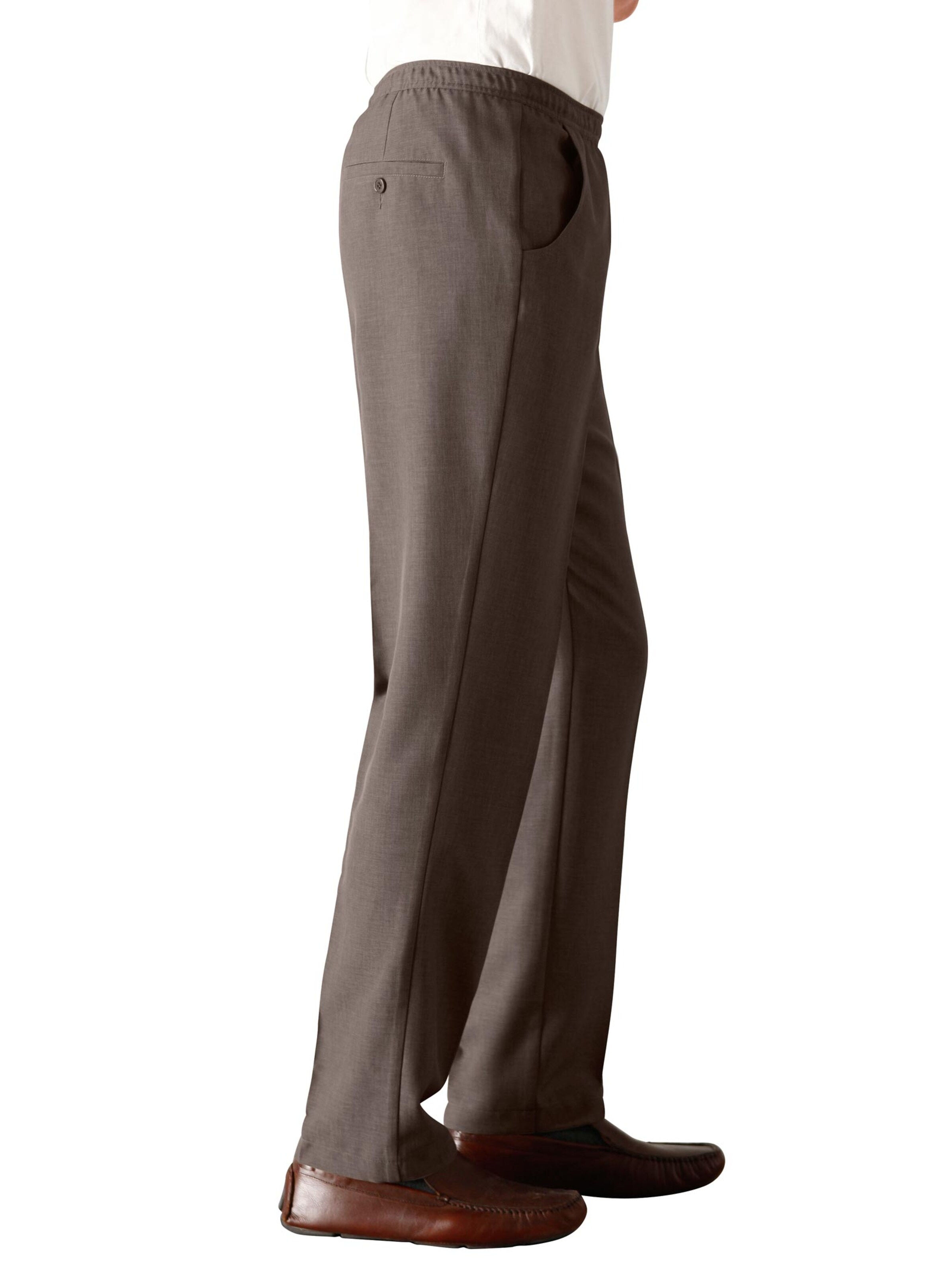 Schlupfhose - braun-meliert