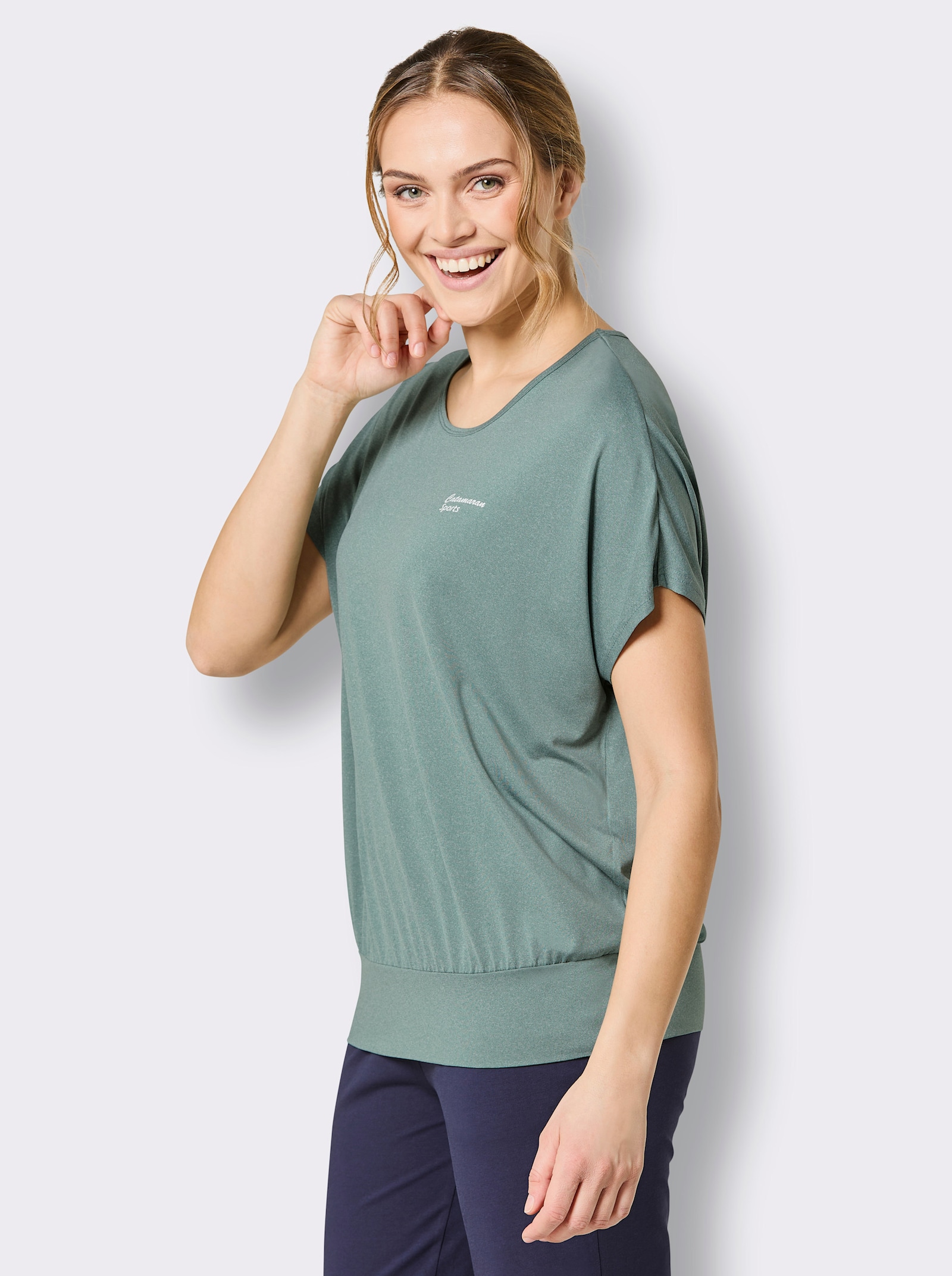 Catamaran Sports Funktionsshirt , atmungsaktiv und schnell trocknend - jade-meliert