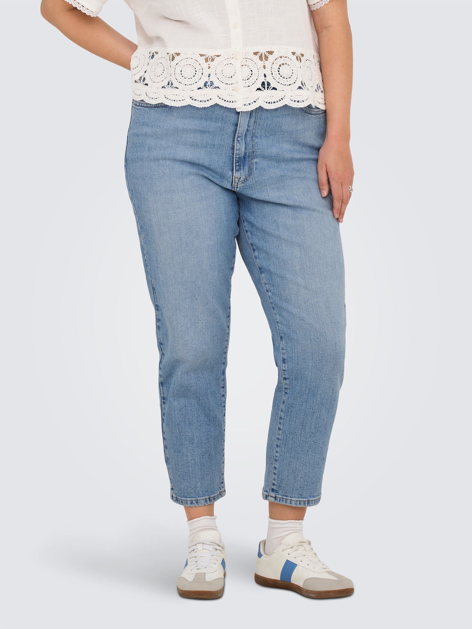 ONLY CARMAKOMA High-waist-Jeans - light blue denim