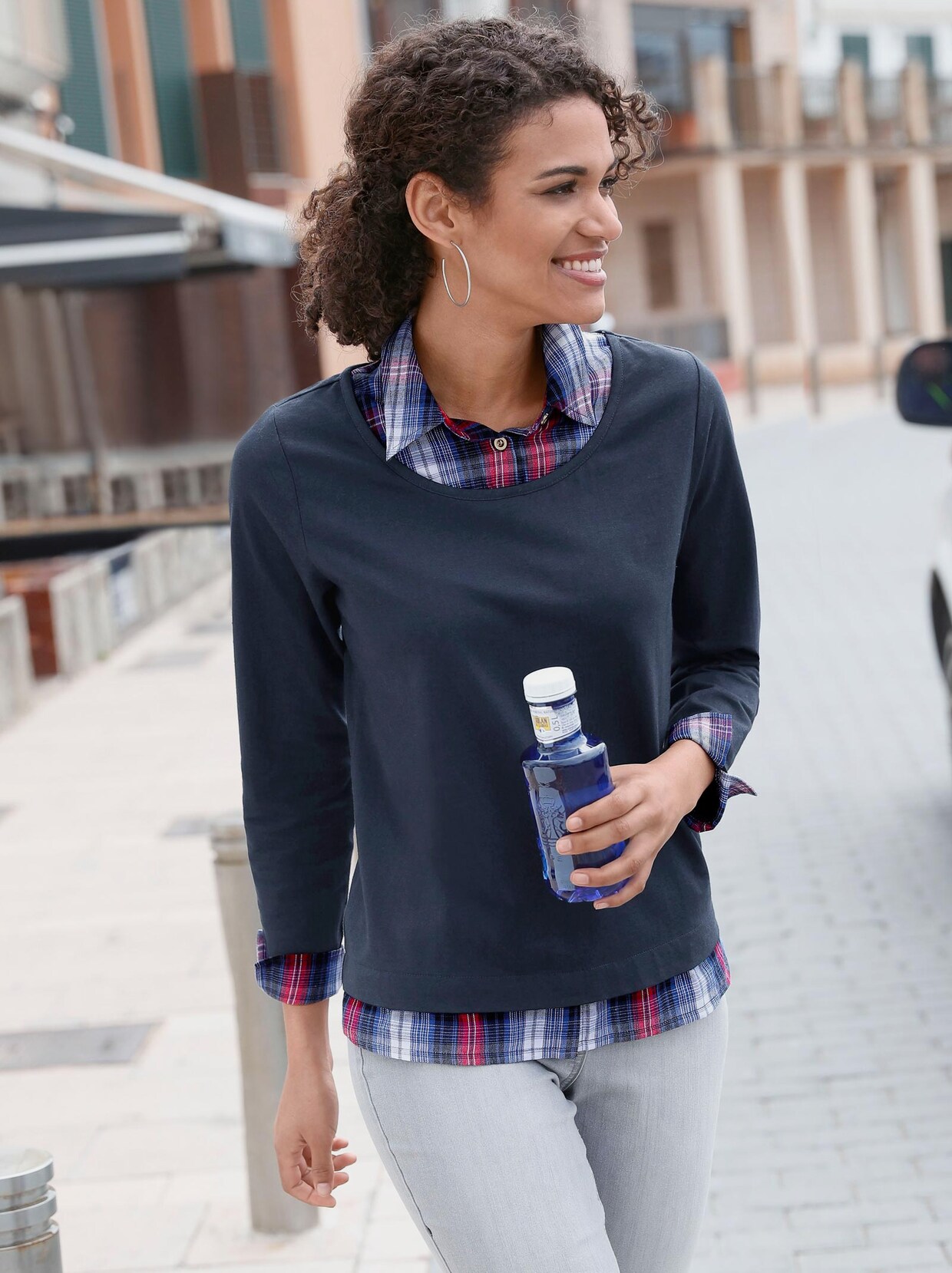 2-in-1-Shirt - marine