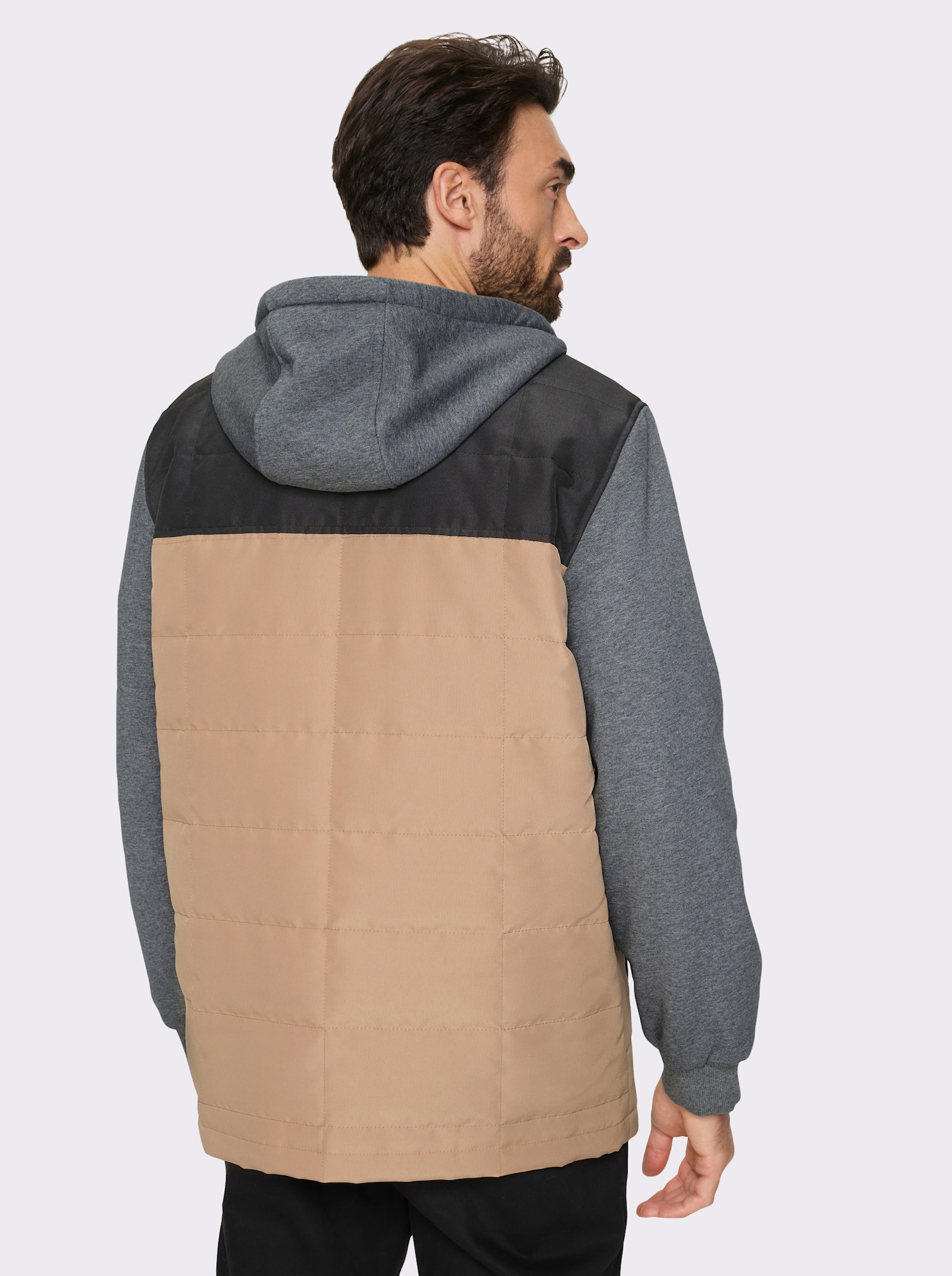 Marco Donati Blousonjacke in 2-in-1-Optik - camel-anthrazit-meliert