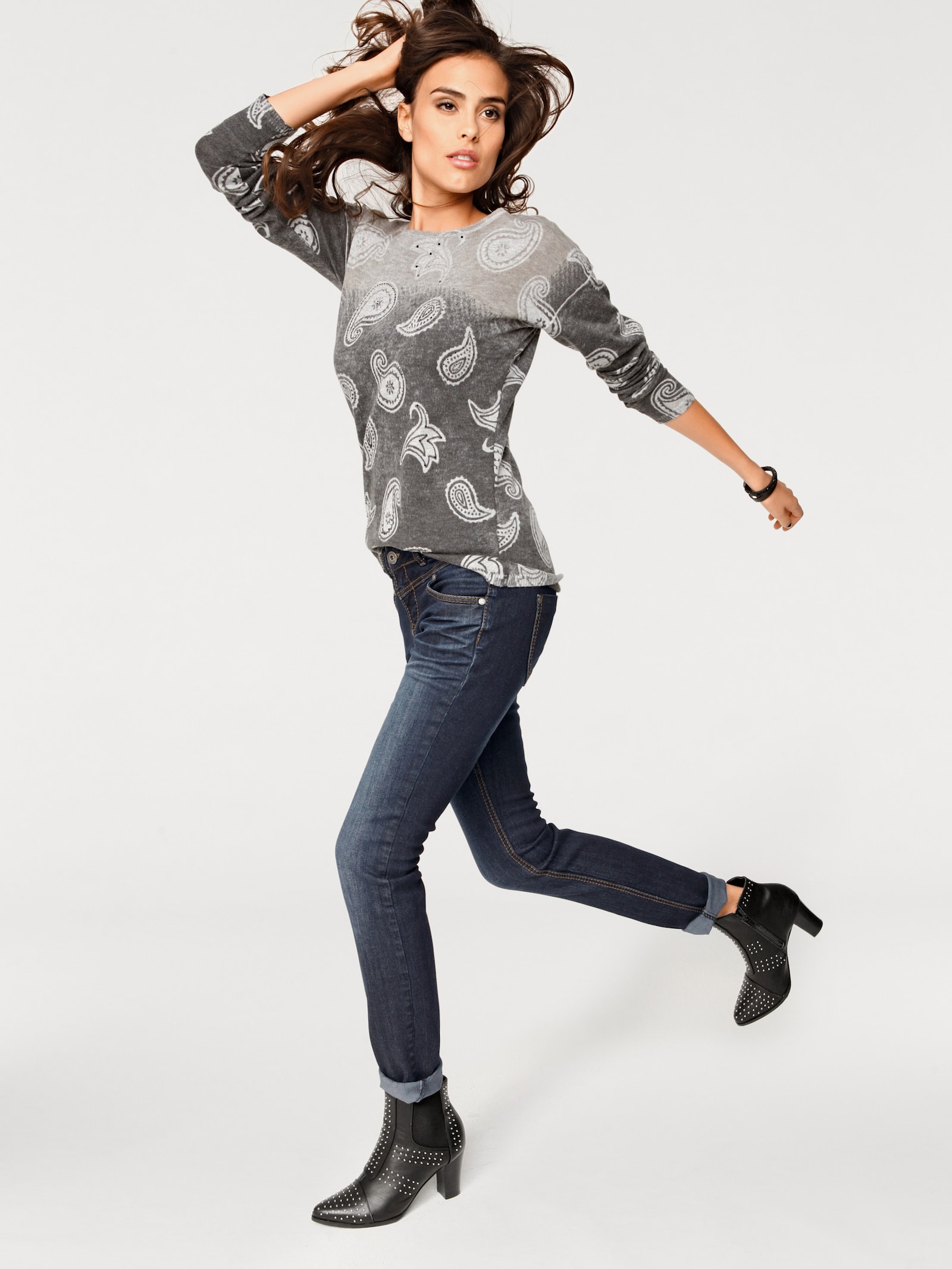 heine Skinny jeans met verlaagde taille - blue denim