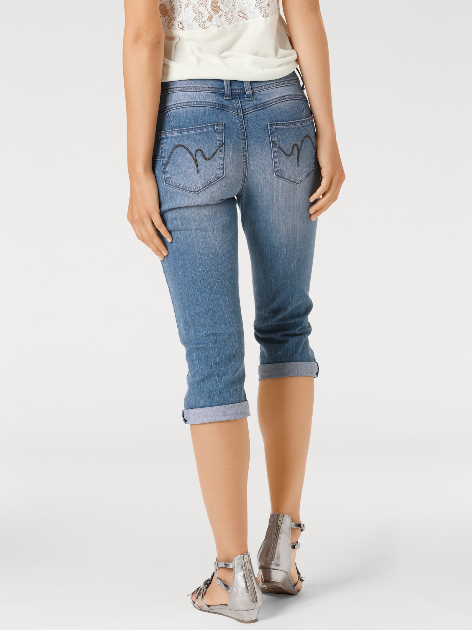 heine Bauchweg-Hose in Röhrenform - blue stone