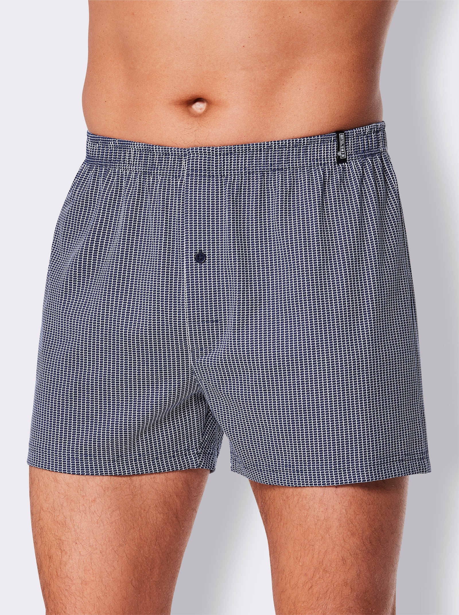 KINGsCLUB Boxershorts - marine-bedruckt