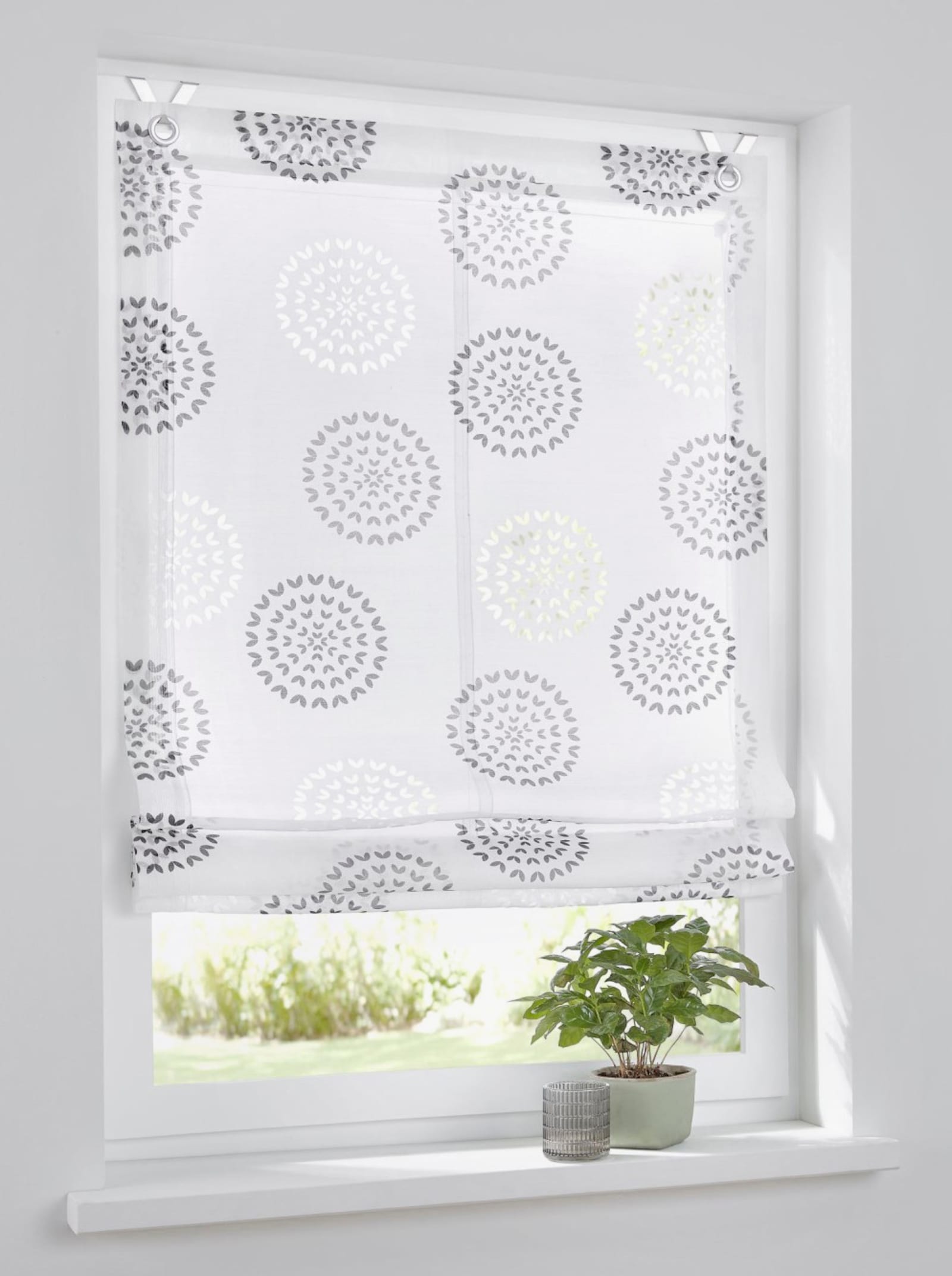 heine home Raffrollo - anthrazit-weiß