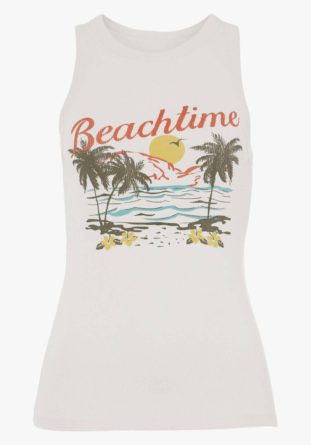 Beachtime Tanktop - crème bedrukt