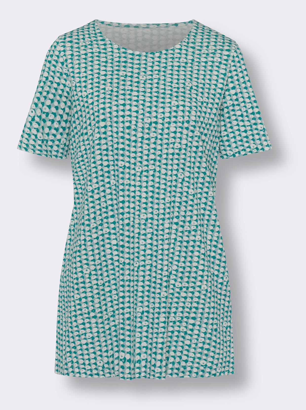 Longshirt - mint-smaragd-bedruckt