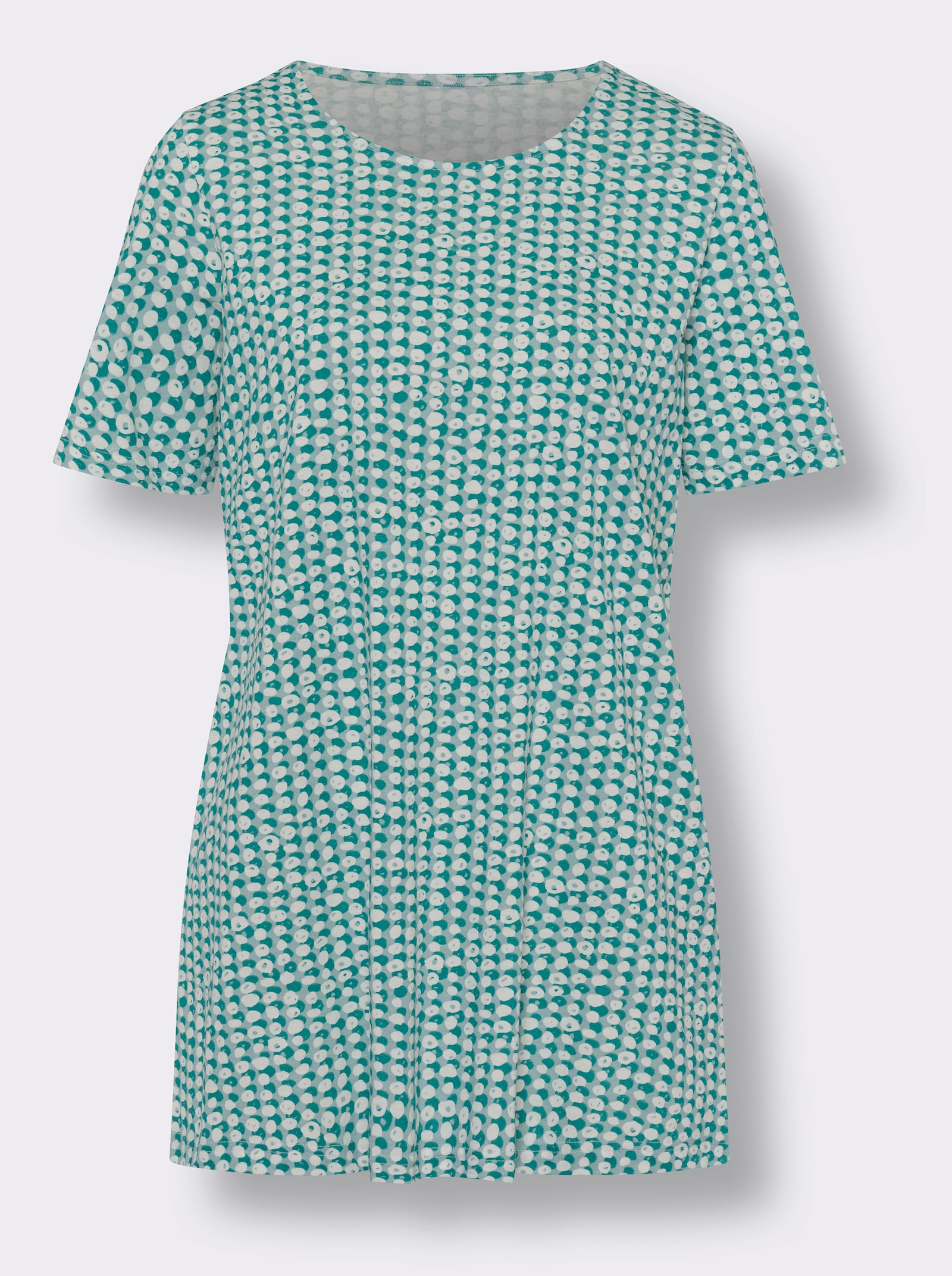 Longshirt mit Minimal-Muster - mint-smaragd-bedruckt