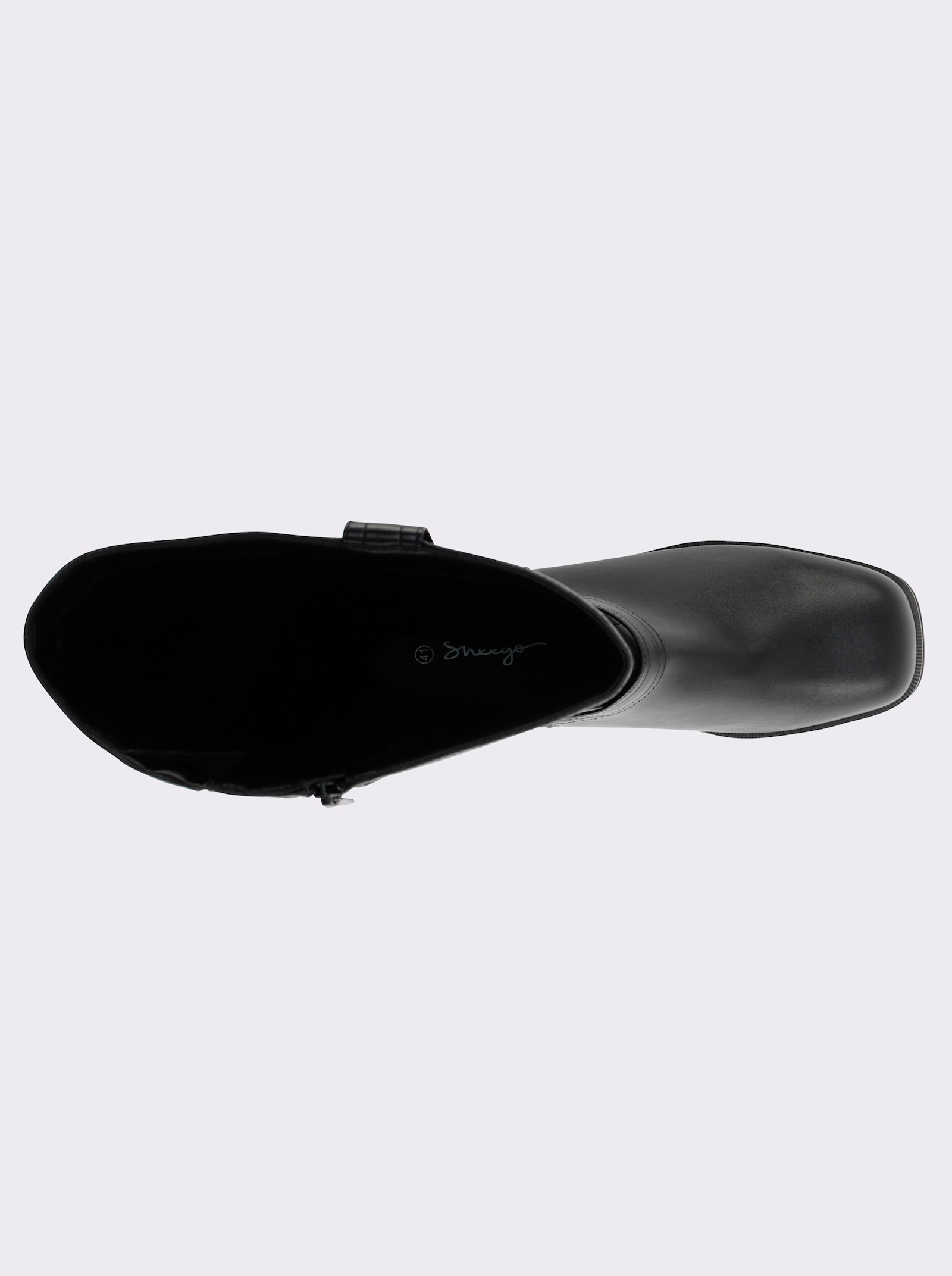 sheego Weitschaftstiefel mit Zierring - schwarz