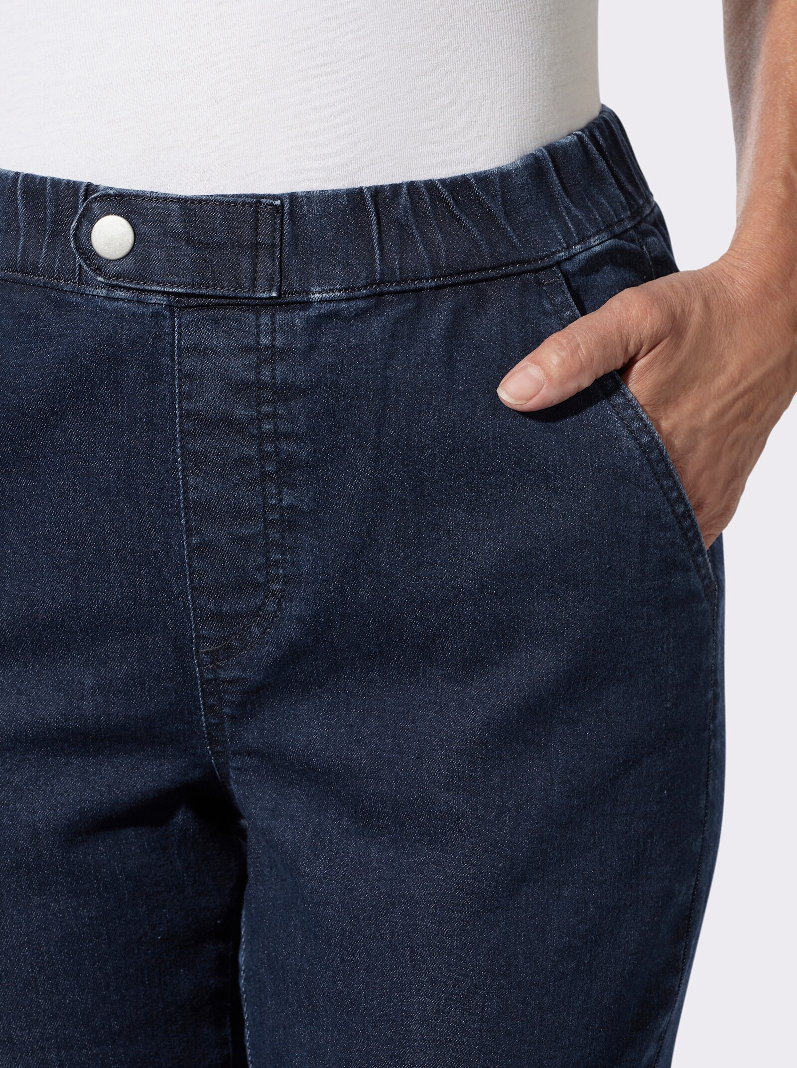 Schlupfjeans mit 2 Taschen vorne - dark blue