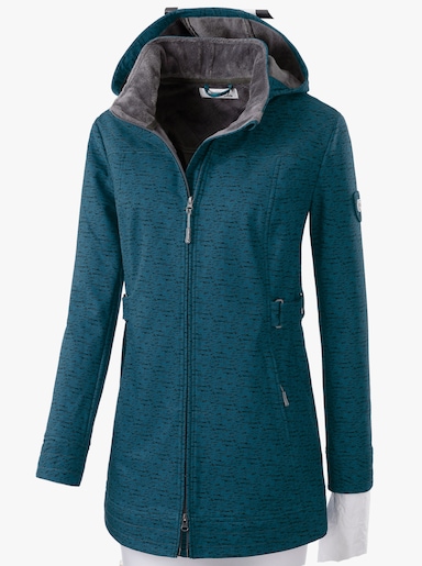 Softshelljacke - grün-meliert