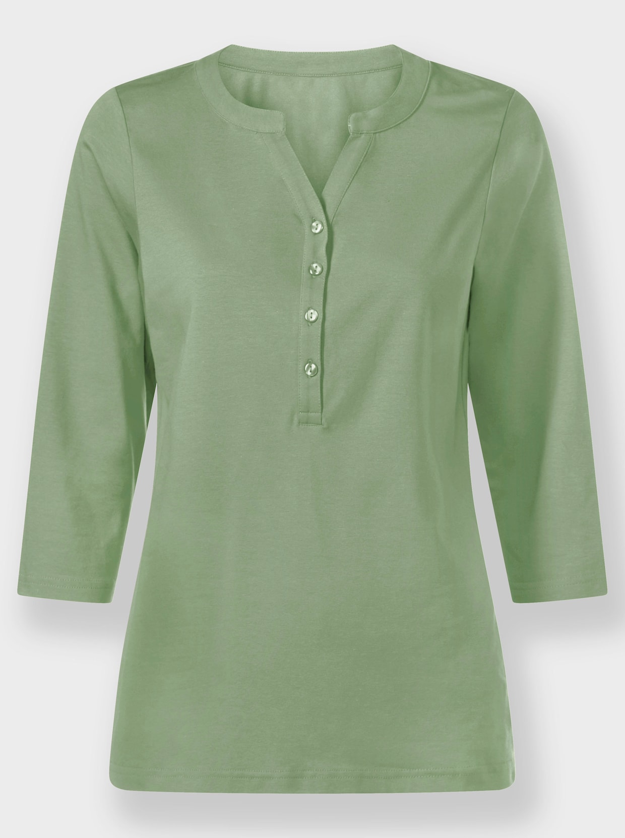 Shirt met 3/4-mouw - eucalyptus