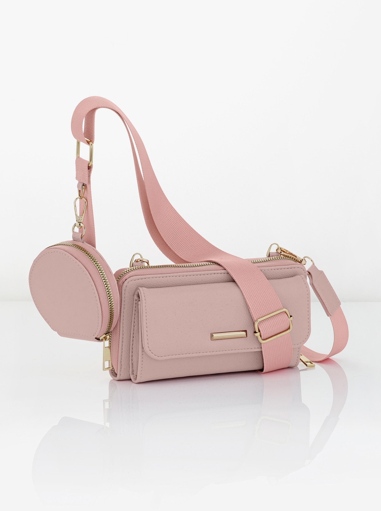 Handtaschen-Set, 2-tlg. - rosé
